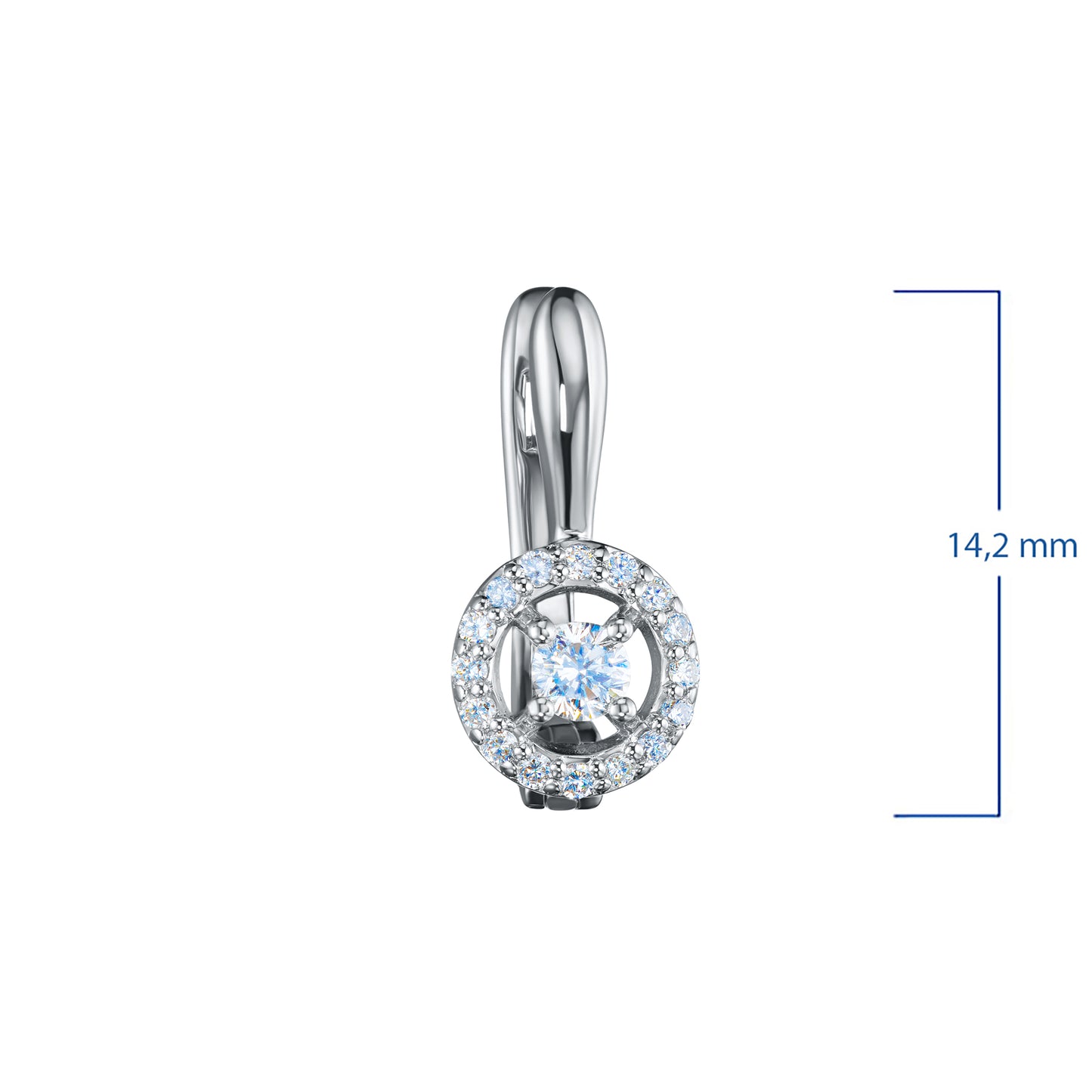 Sterling Silver Earrings with Lab-Created Diamonds 0.360 CT.TW