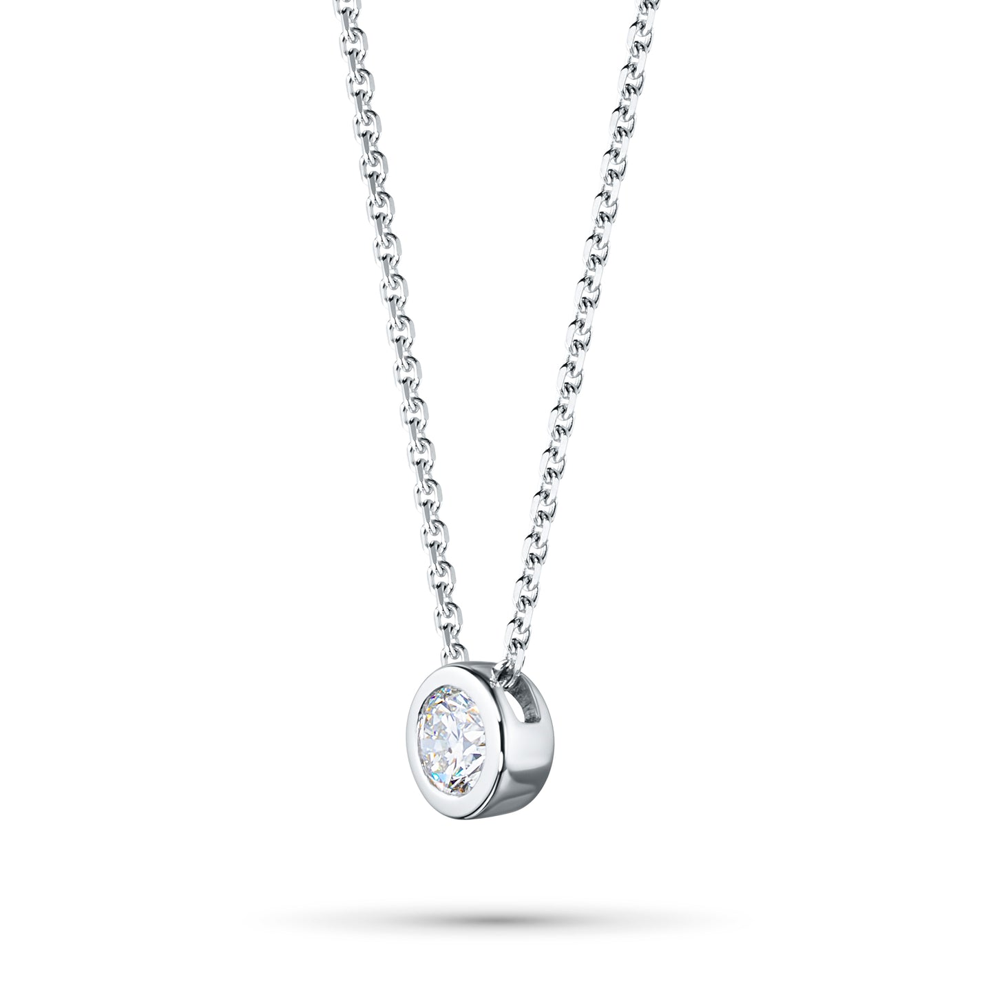 Sterling Silver Necklace with Sapphire 0.450 CT.TW