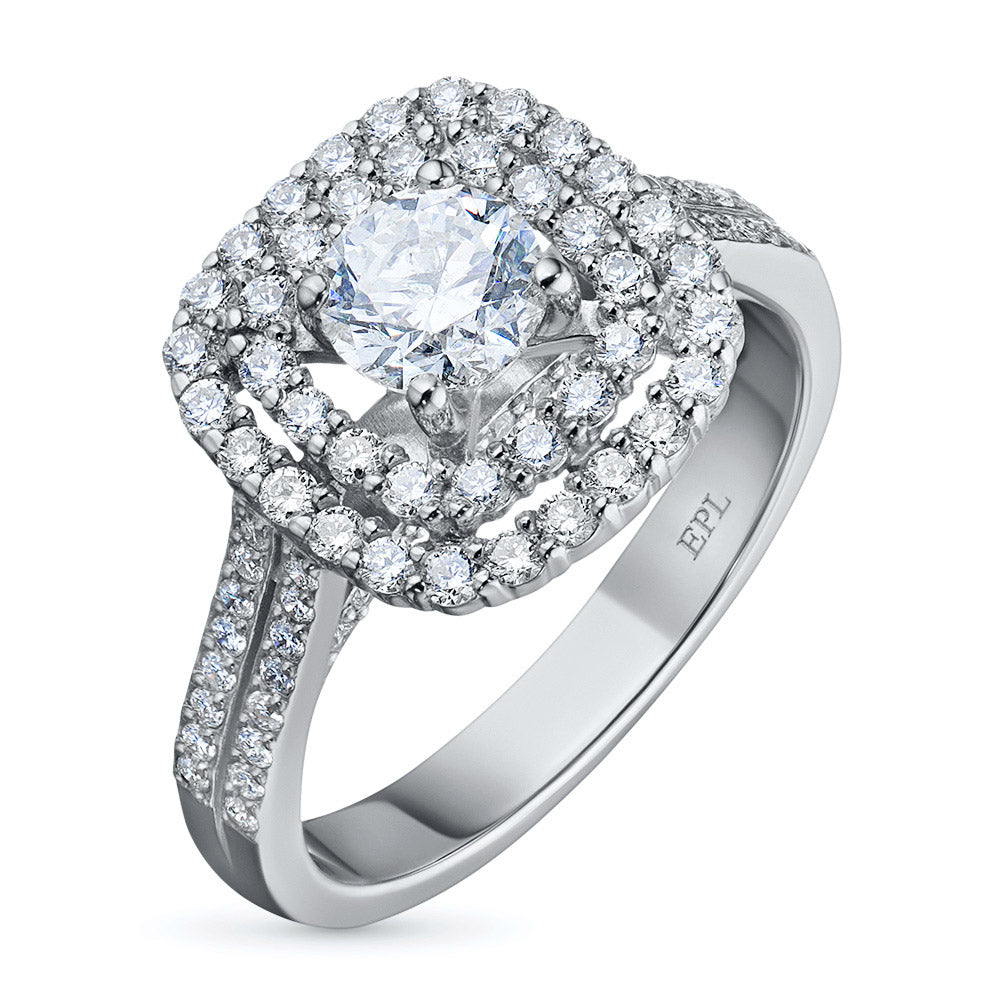 14K White Gold Without Nickel Ring with Lab-Created Diamonds 1.230 CT.TW