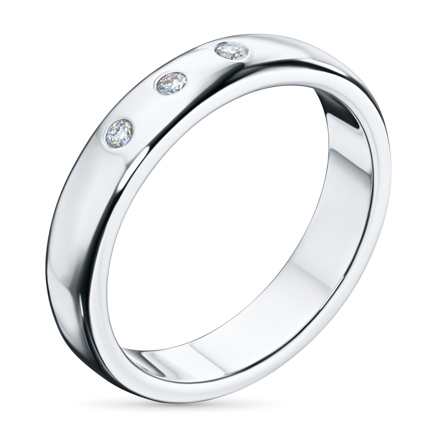 14K White Gold Without Nickel Ring with Lab-Created Diamonds 0.100 CT.TW