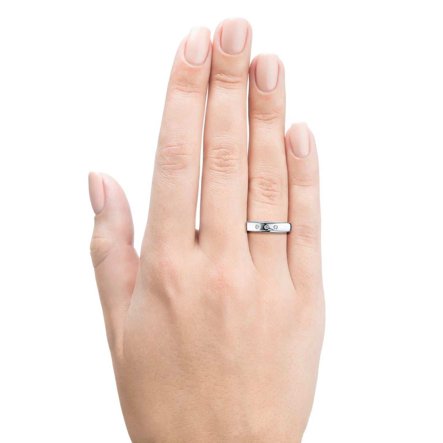 14K White Gold Without Nickel Ring with Lab-Created Diamonds 0.100 CT.TW
