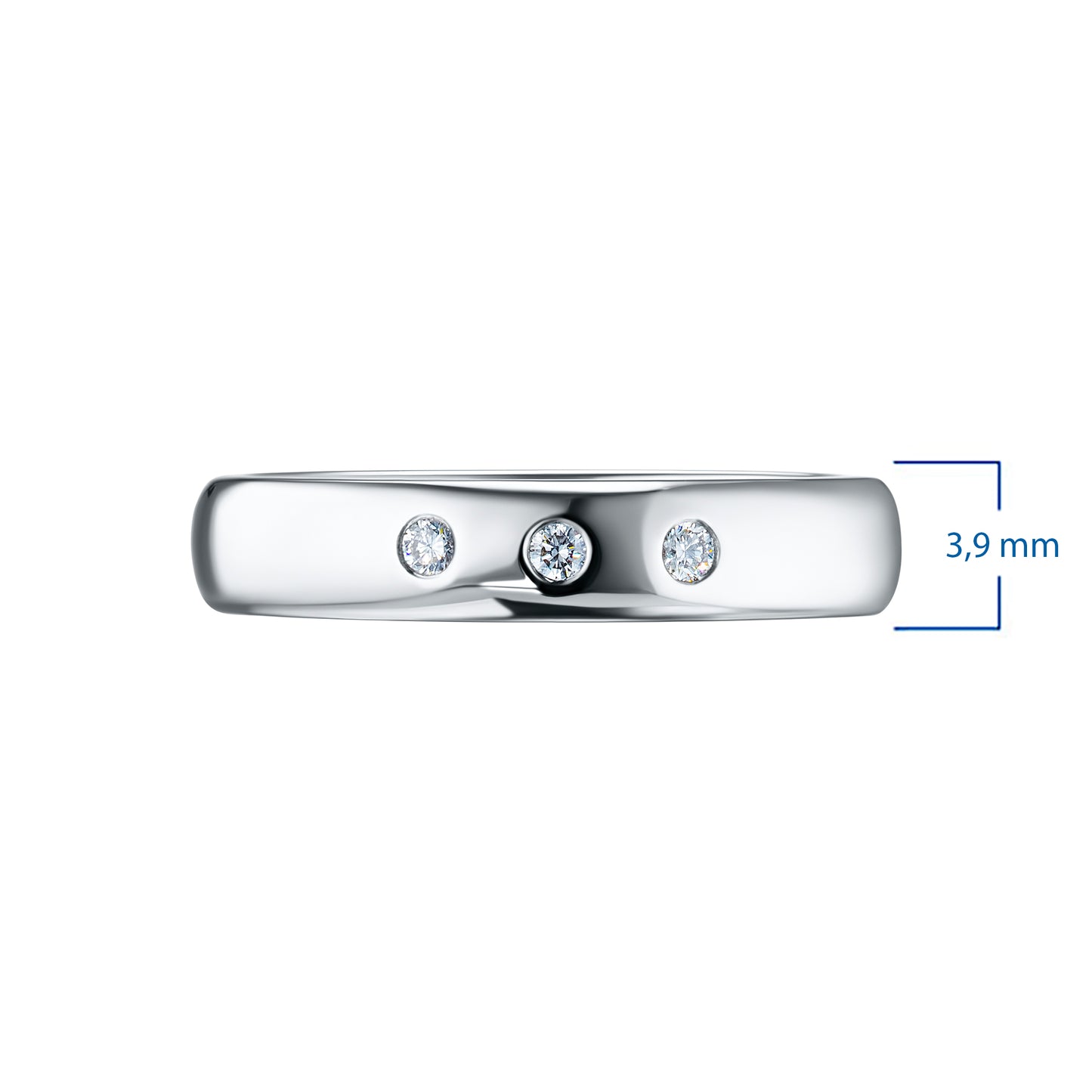 14K White Gold Without Nickel Ring with Lab-Created Diamonds 0.100 CT.TW