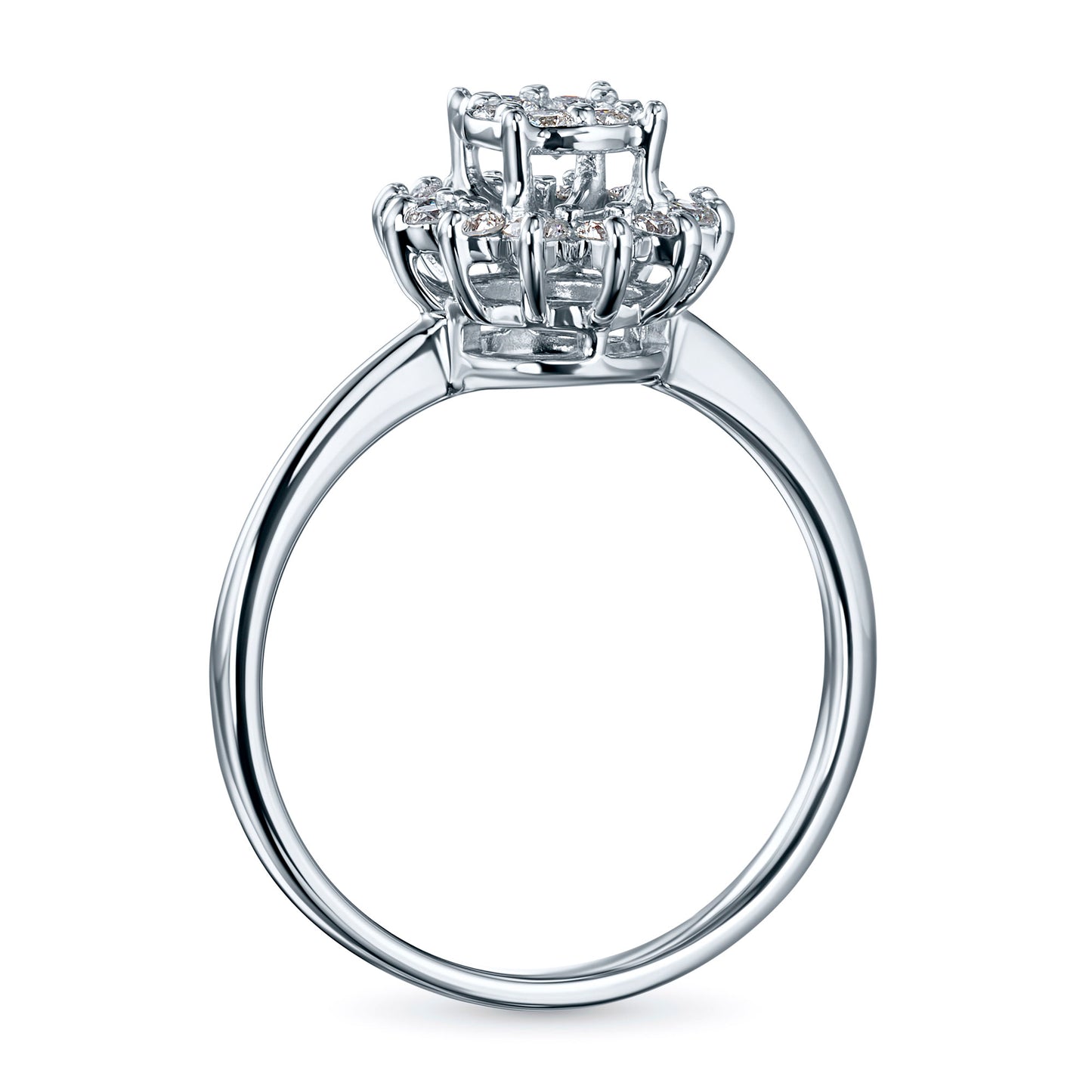 14K White Gold Ring with Lab-Created Diamonds 0.390 CT.TW