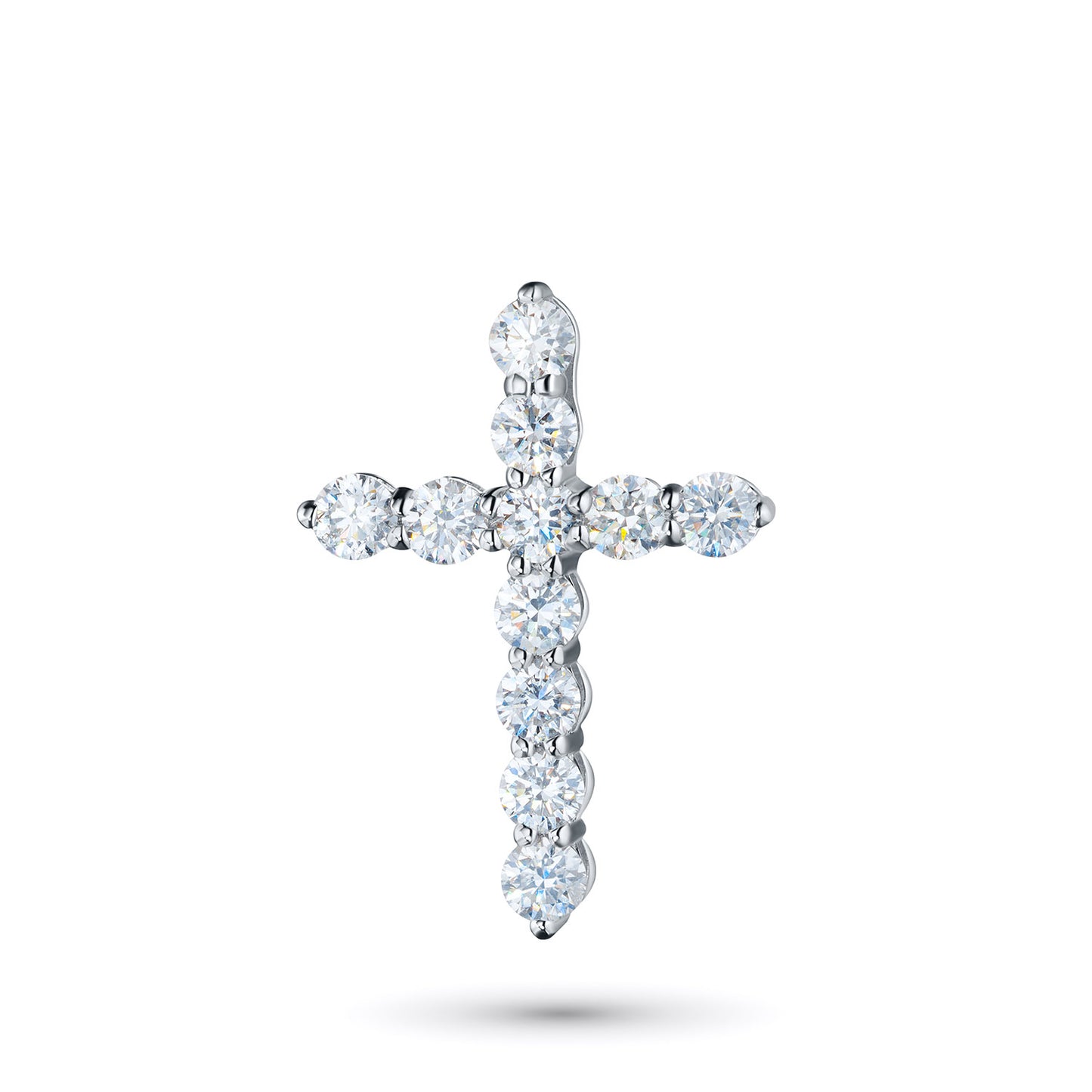 14K White Gold Pendant with Lab-Created Diamonds 0.930 CT.TW