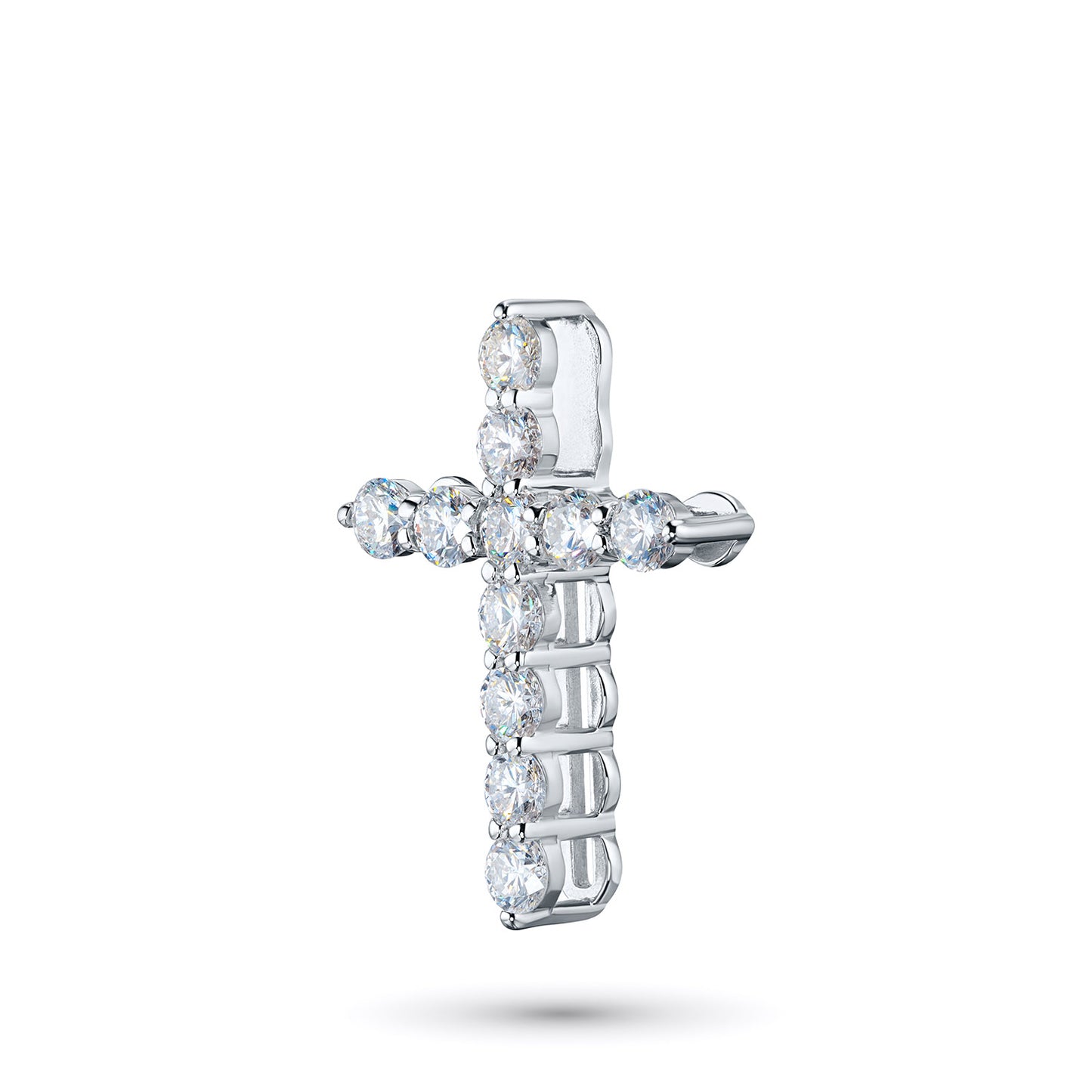 14K White Gold Pendant with Lab-Created Diamonds 0.930 CT.TW