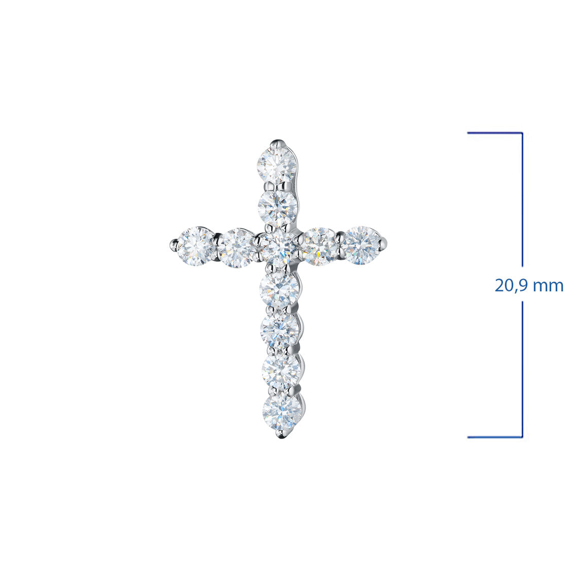 14K White Gold Pendant with Lab-Created Diamonds 0.930 CT.TW