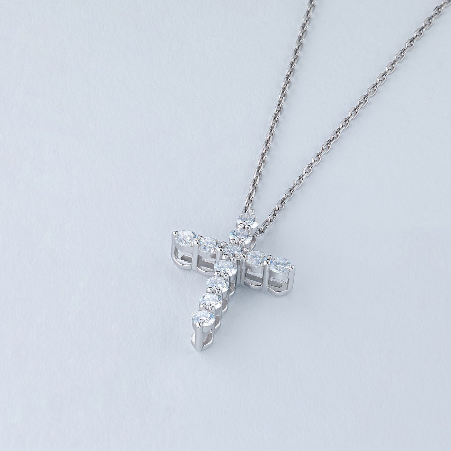 14K White Gold Pendant with Lab-Created Diamonds 0.930 CT.TW