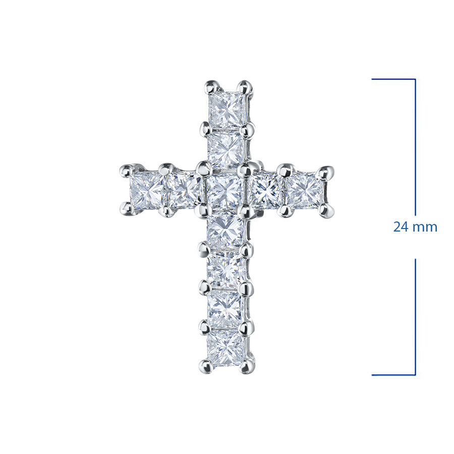 14K White Gold Pendant with Emerald 0.930 CT.TW