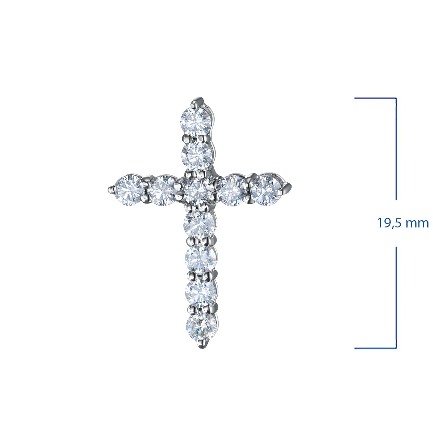 14K White Gold Pendant with Lab-Created Diamonds 0.650 CT.TW