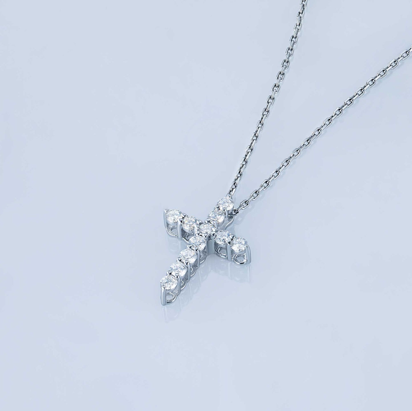 14K White Gold Pendant with Lab-Created Diamonds 0.650 CT.TW