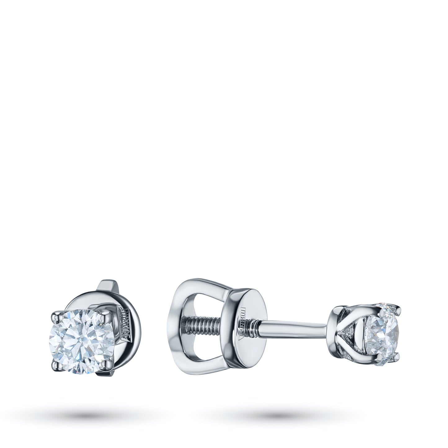 14K White Gold Earring Studs with Lab-Created Diamonds 0.690 CT.TW