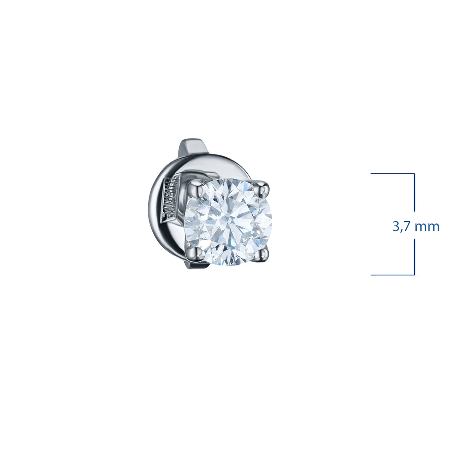 14K White Gold Earring Studs with Lab-Created Diamonds 0.690 CT.TW