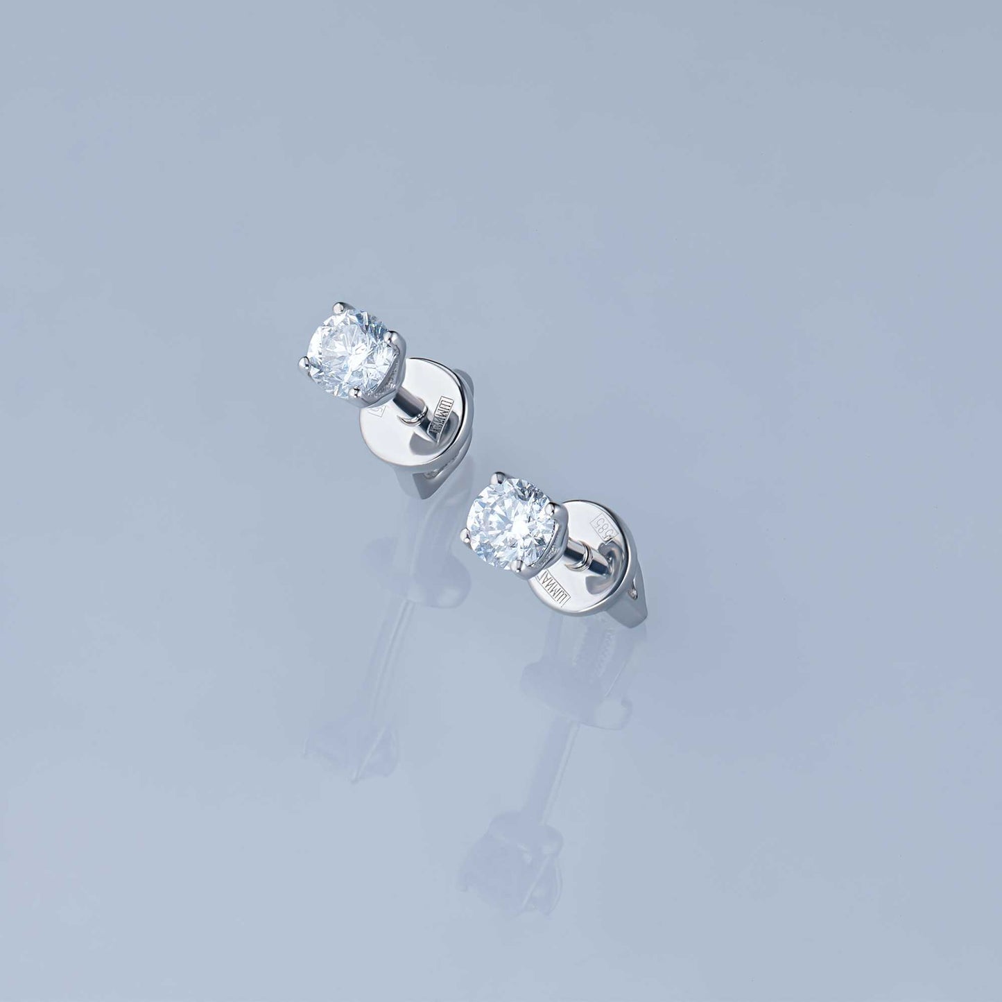 14K White Gold Earring Studs with Lab-Created Diamonds 0.690 CT.TW