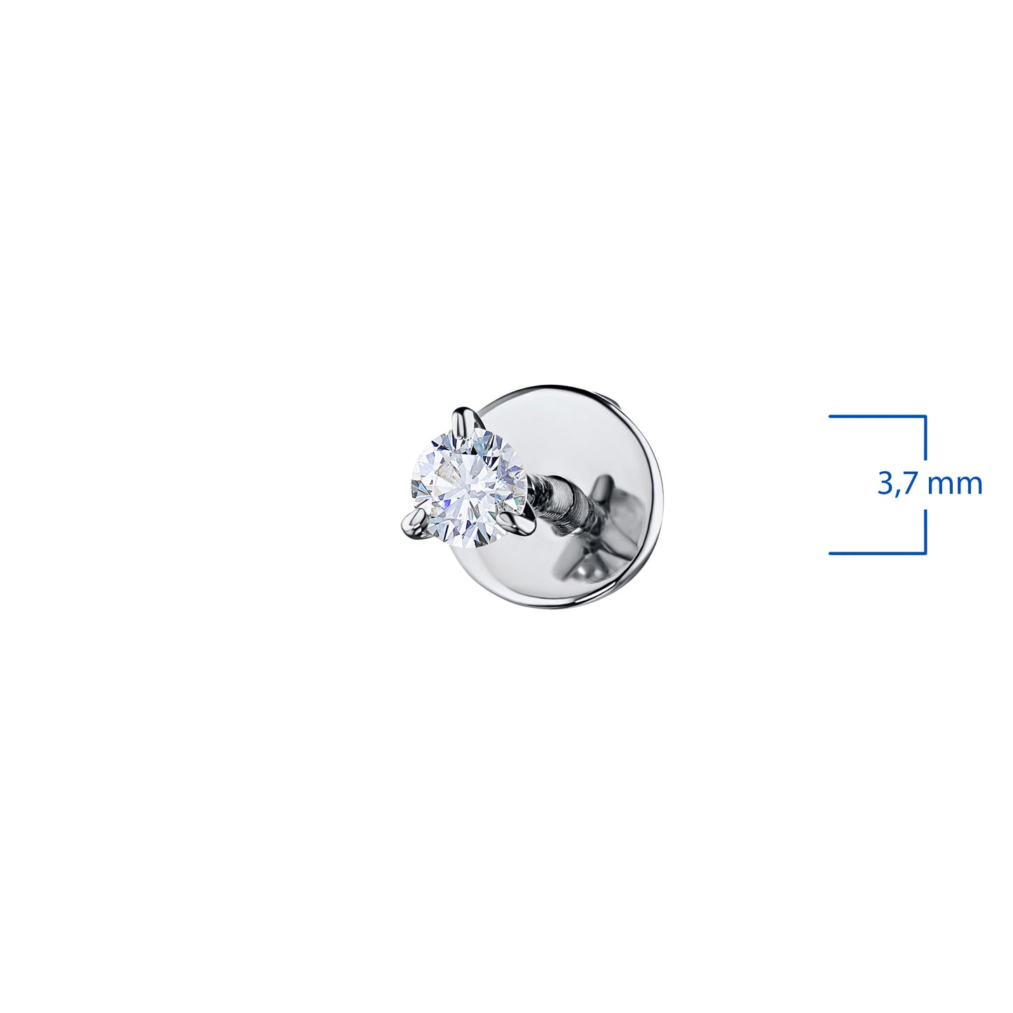 14K White Gold Earring Studs with Lab-Created Diamonds 0.690 CT.TW