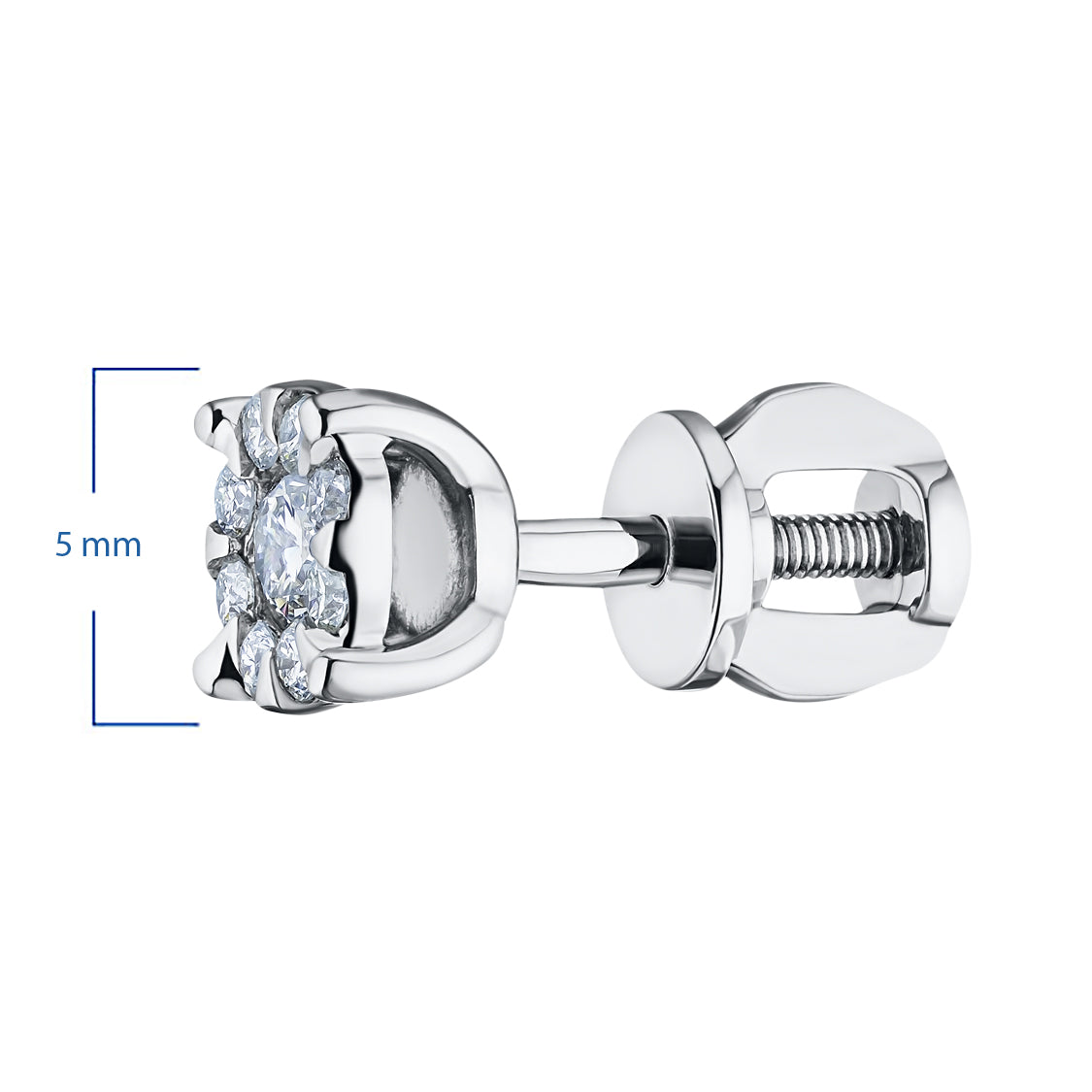14K White Gold Earring Studs with Lab-Created Diamonds 0.360 CT.TW