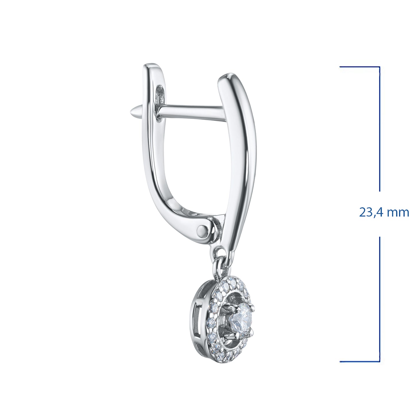 Sterling Silver Earrings with Lab-Created Diamonds 0.360 CT.TW