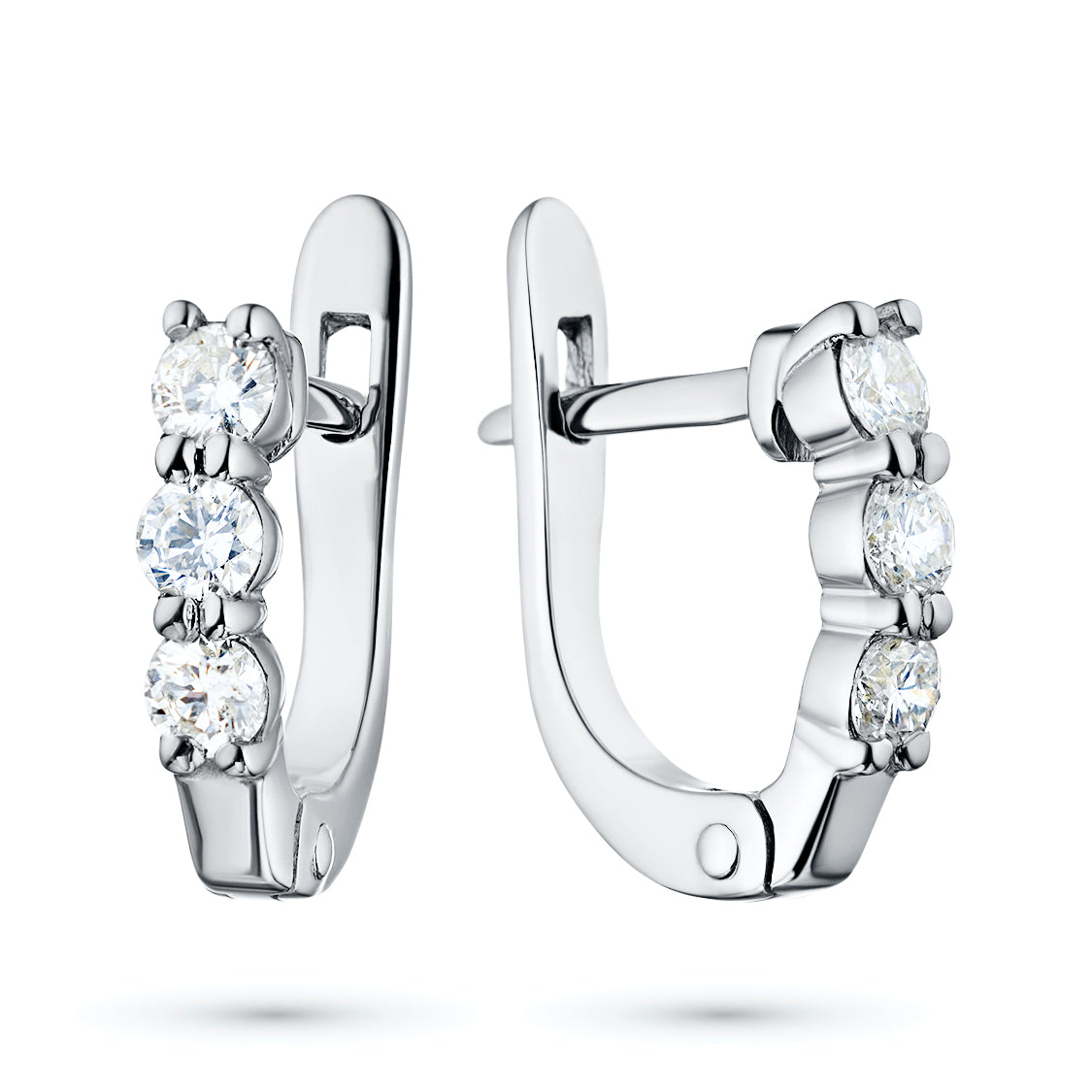 14K White Gold Earrings with Lab-Created Diamonds 0.360 CT.TW