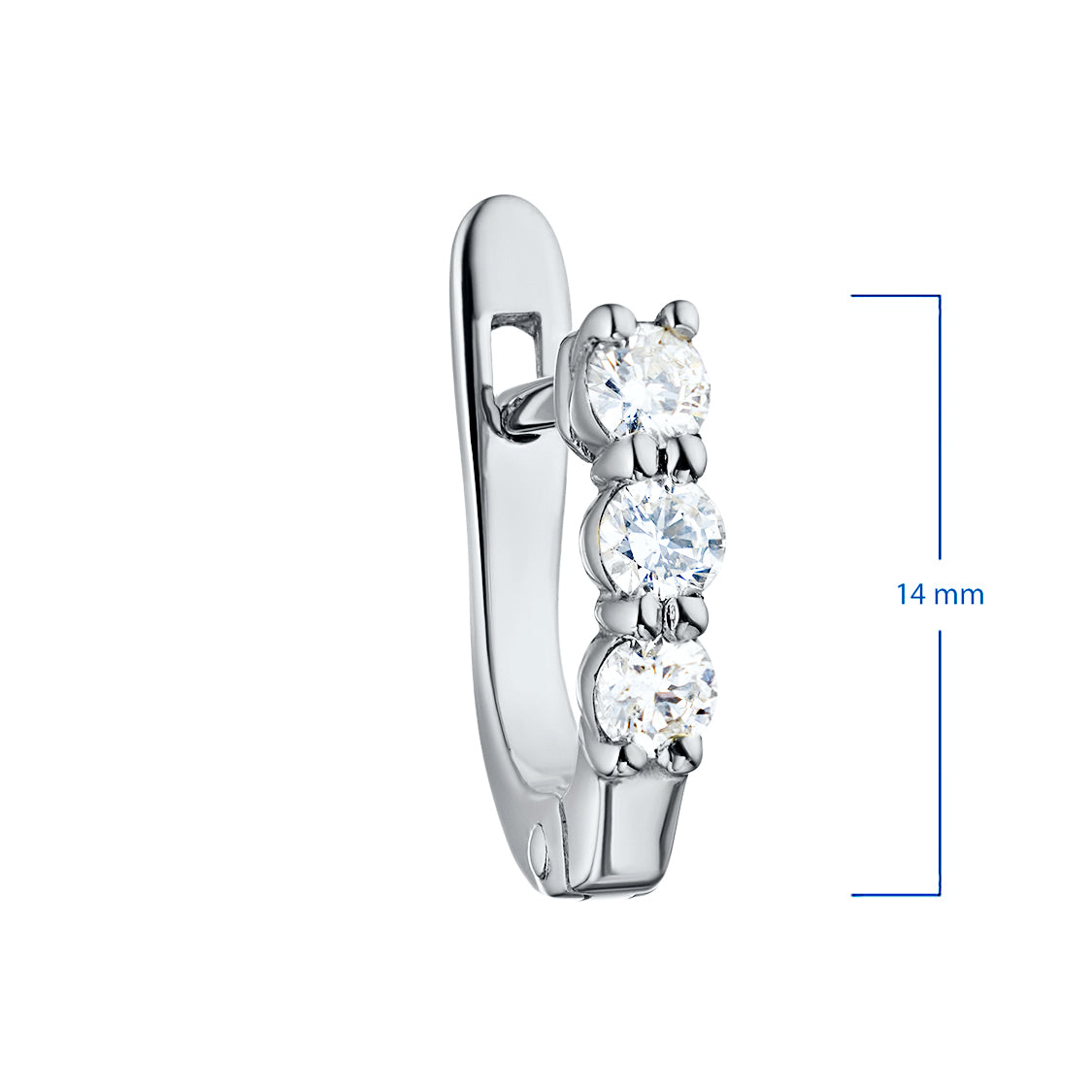 14K White Gold Earrings with Lab-Created Diamonds 0.360 CT.TW