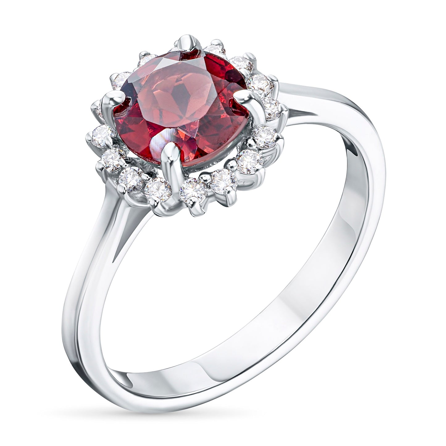 14K White Gold Ring with Tanzanite and Lab-Created Diamonds 1.810 CT.TW