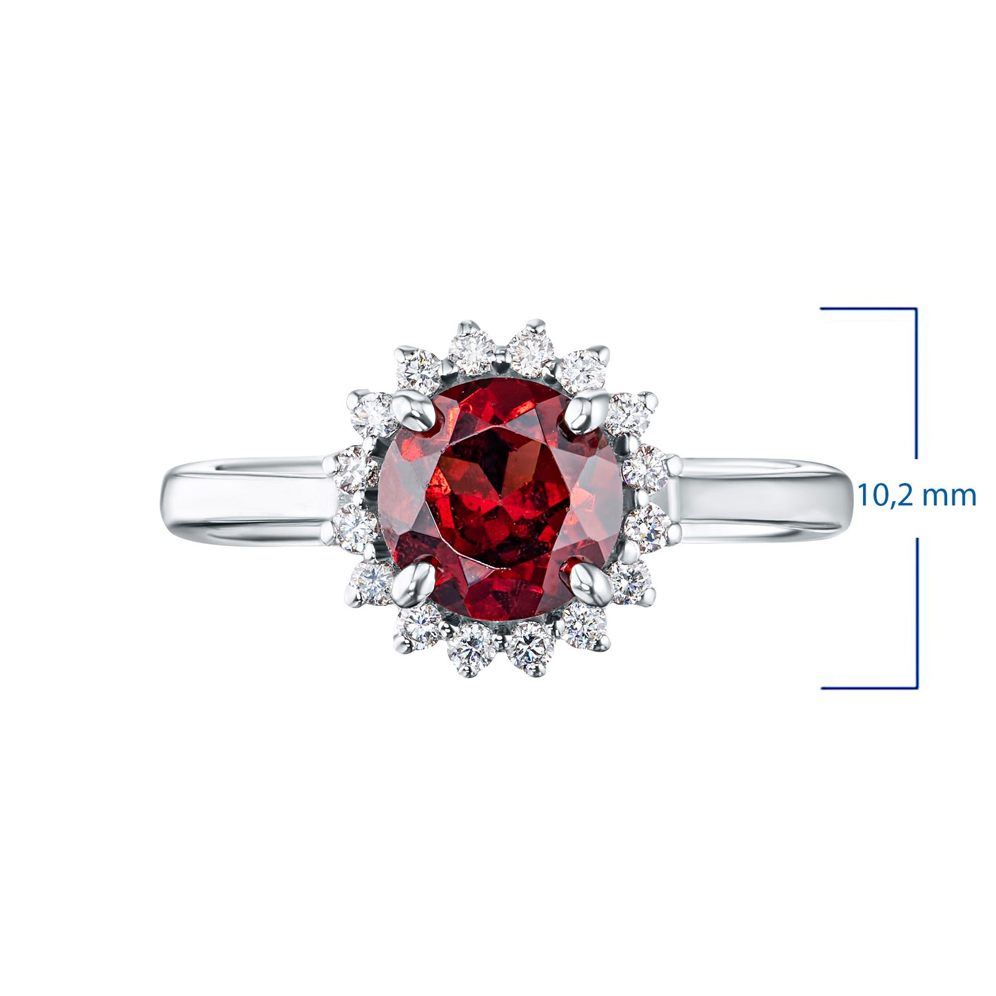 14K White Gold Ring with Tanzanite and Lab-Created Diamonds 1.810 CT.TW