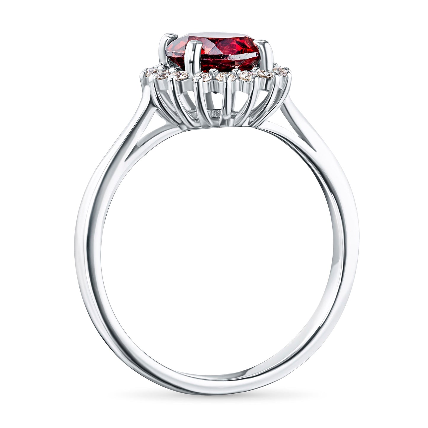 14K White Gold Ring with Tanzanite and Lab-Created Diamonds 1.810 CT.TW