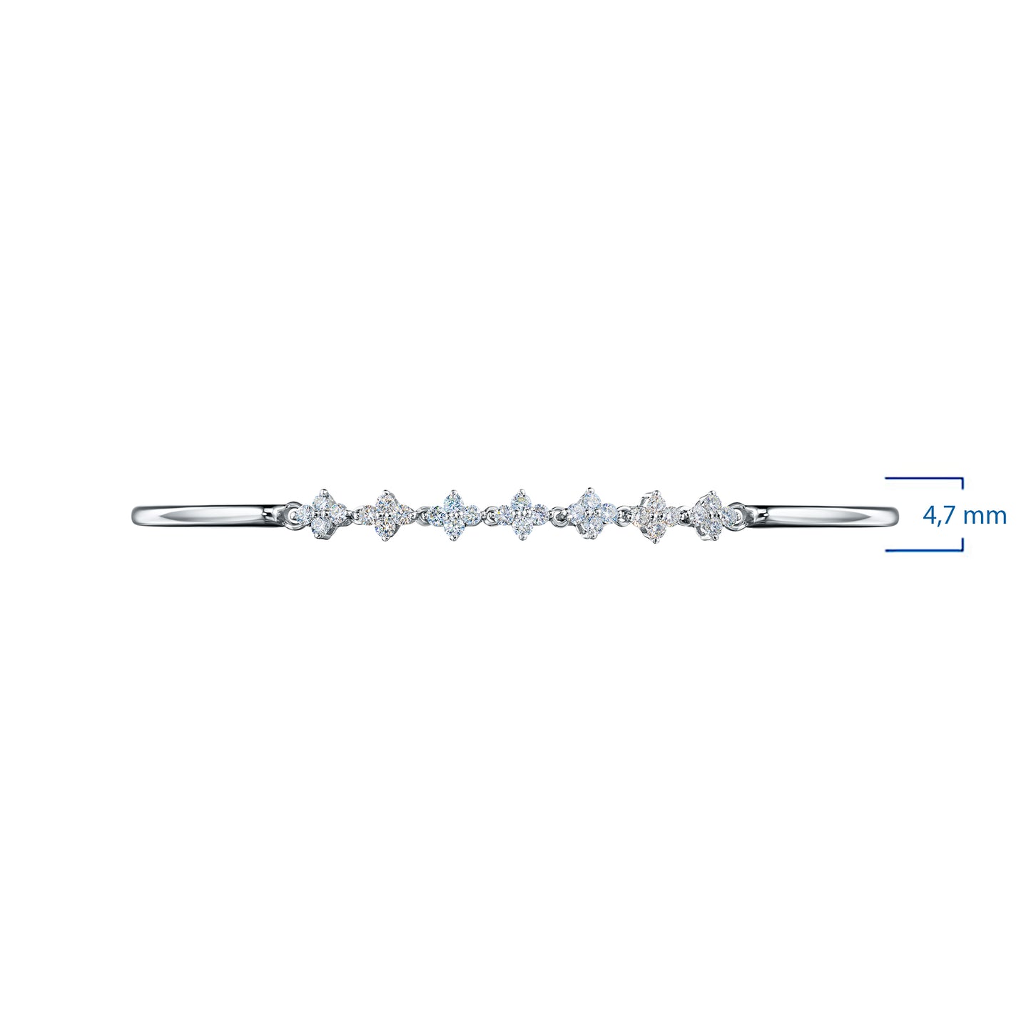 14K White Gold Without Nickel Bracelet with Lab-Created Diamonds 0.550 CT.TW