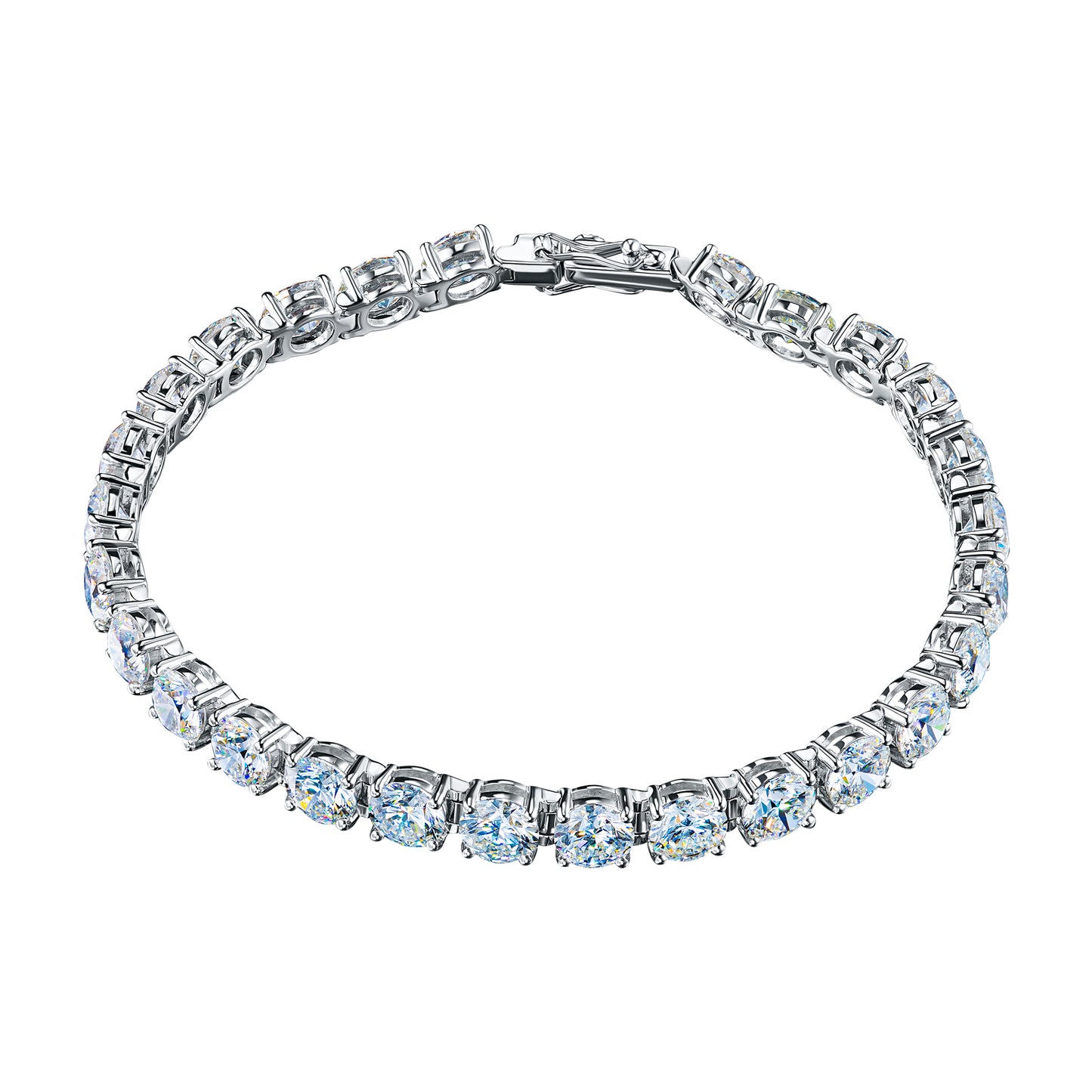 14K White Gold Bracelet with Lab-Created Diamonds 15.260 CT.TW