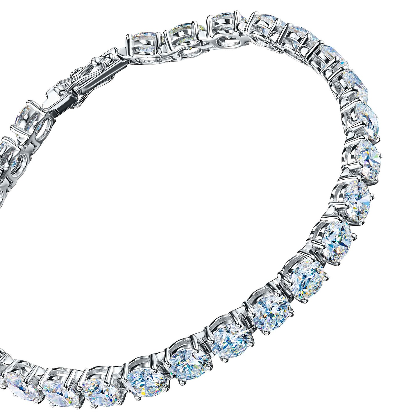 14K White Gold Bracelet with Lab-Created Diamonds 15.260 CT.TW