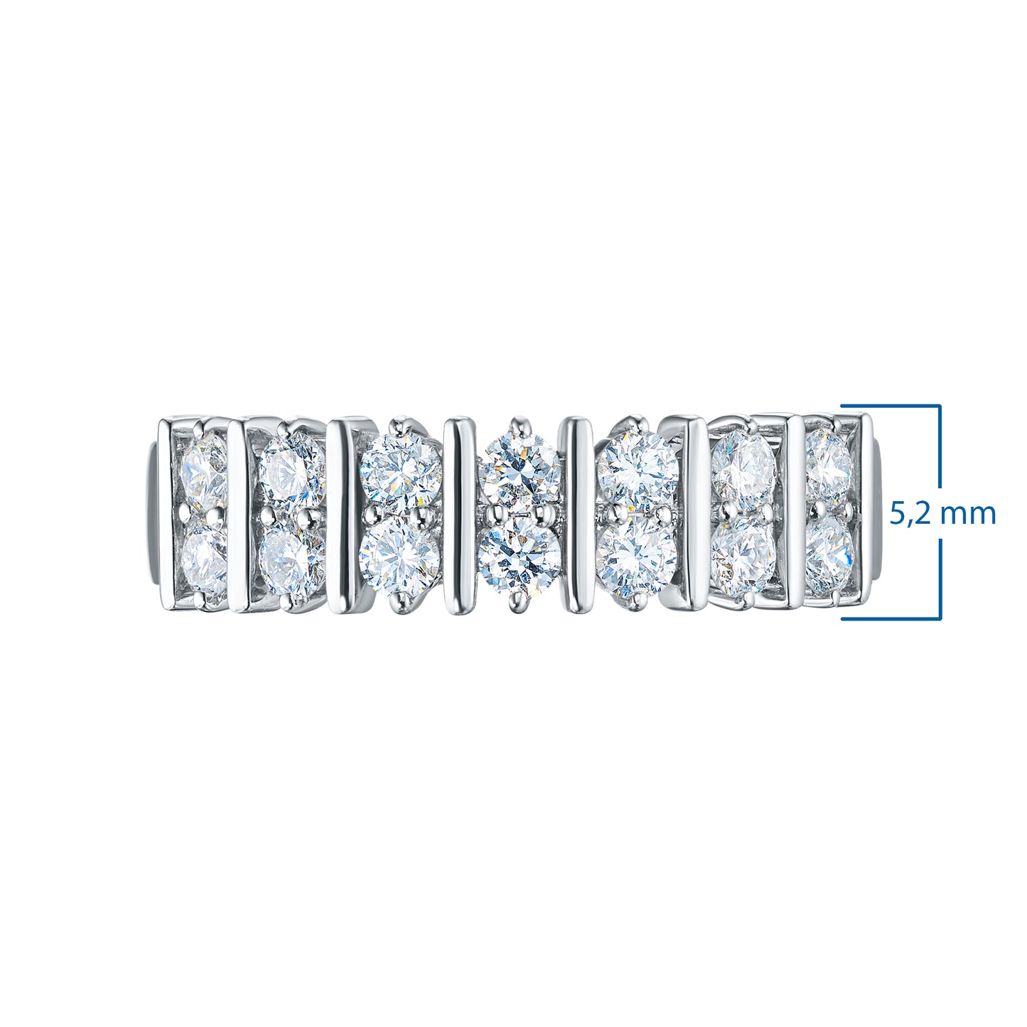 14K White Gold Ring with Lab-Created Diamonds 0.480 CT.TW
