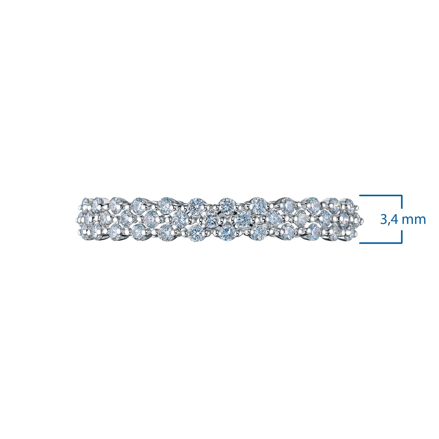 14K White Gold Ring with Lab-Created Diamonds 0.440 CT.TW