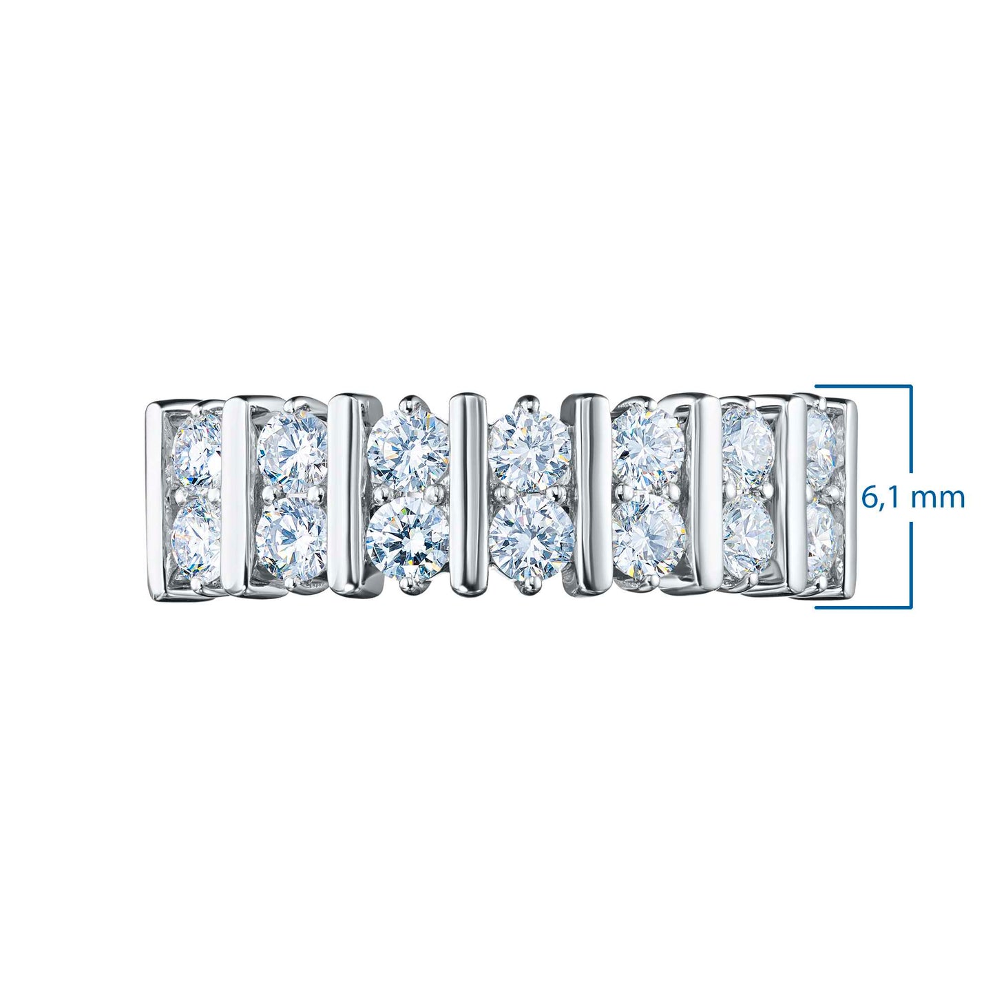 14K White Gold Ring with Lab-Created Diamonds 0.830 CT.TW