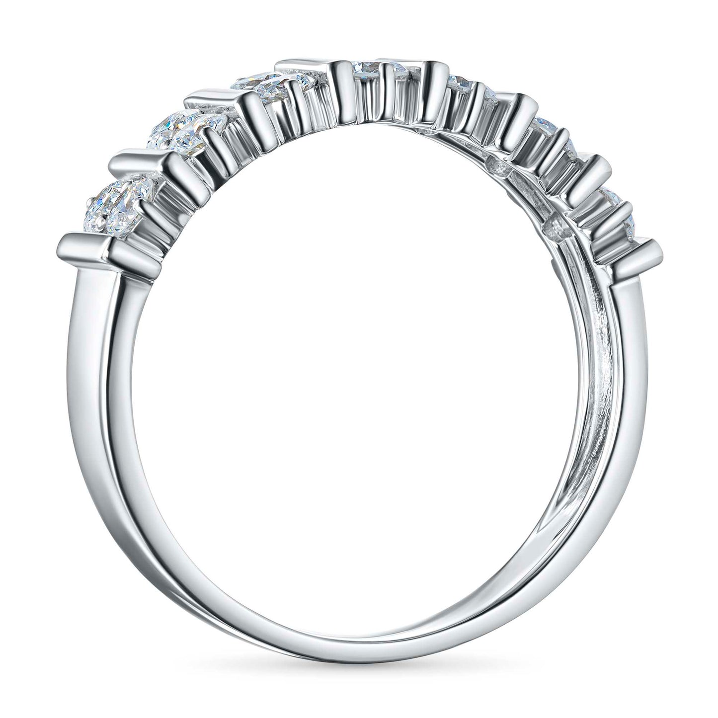 14K White Gold Ring with Lab-Created Diamonds 0.830 CT.TW