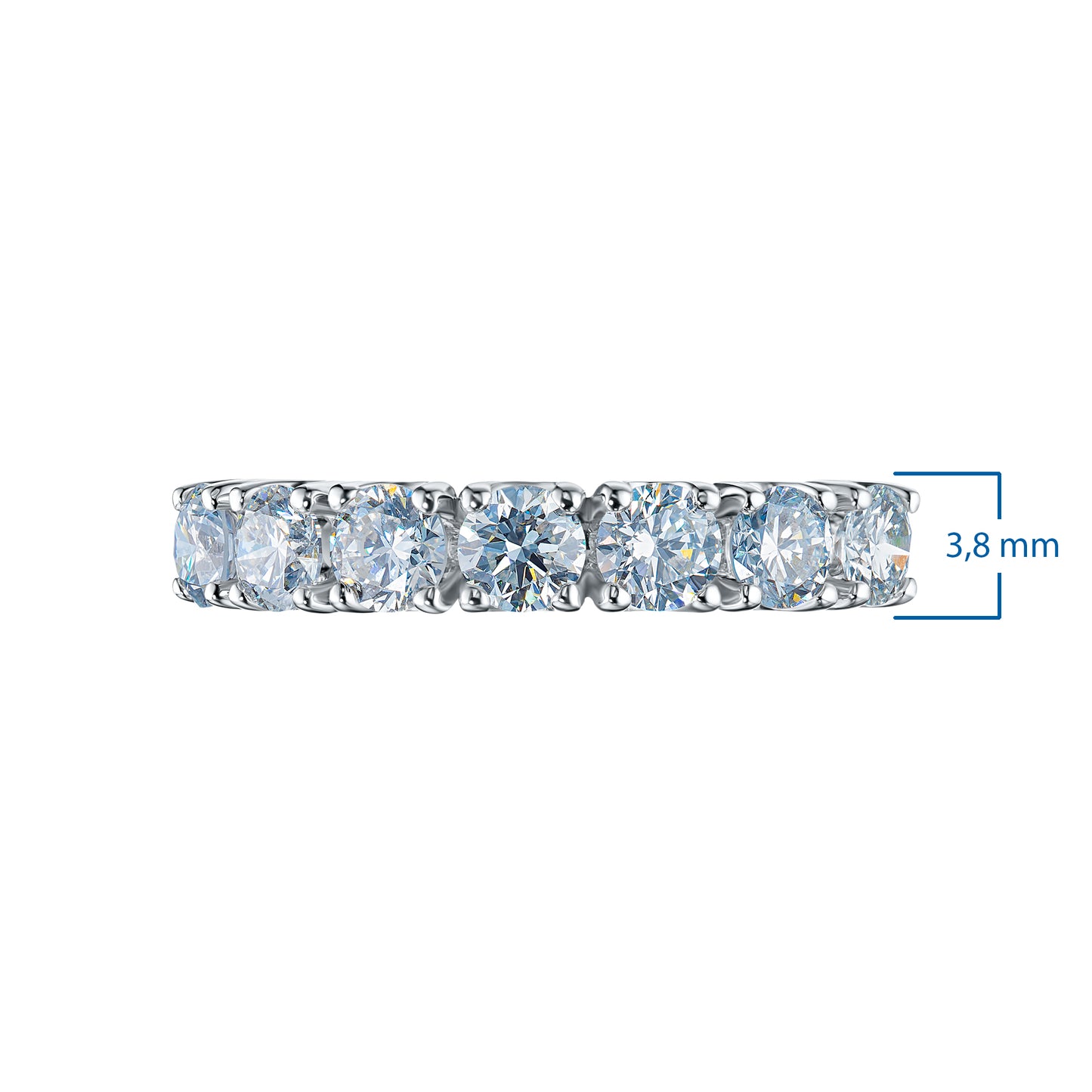 14K White Gold Ring with Lab-Created Diamonds 1.080 CT.TW