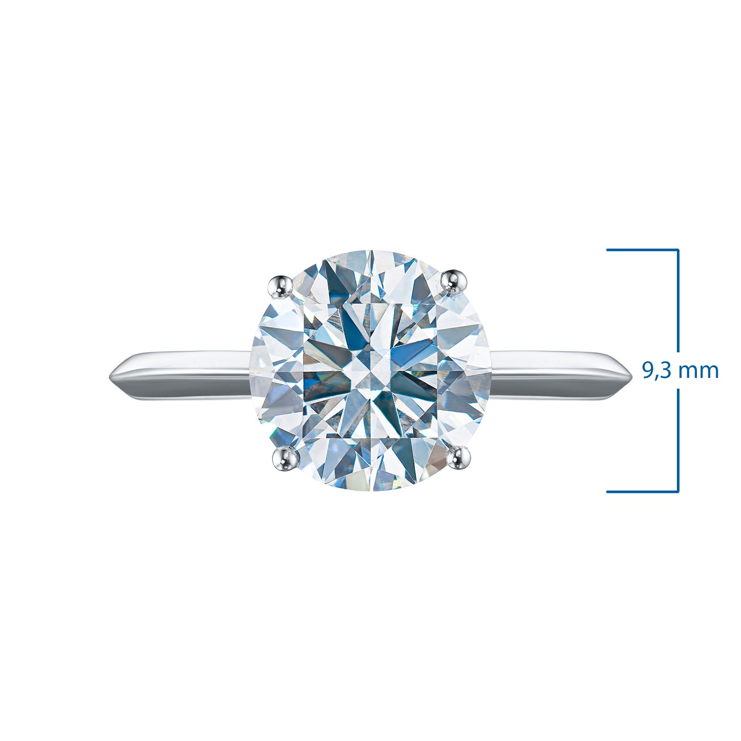 14K White Gold Ring with Lab-Created Diamonds 2.120 CT.TW