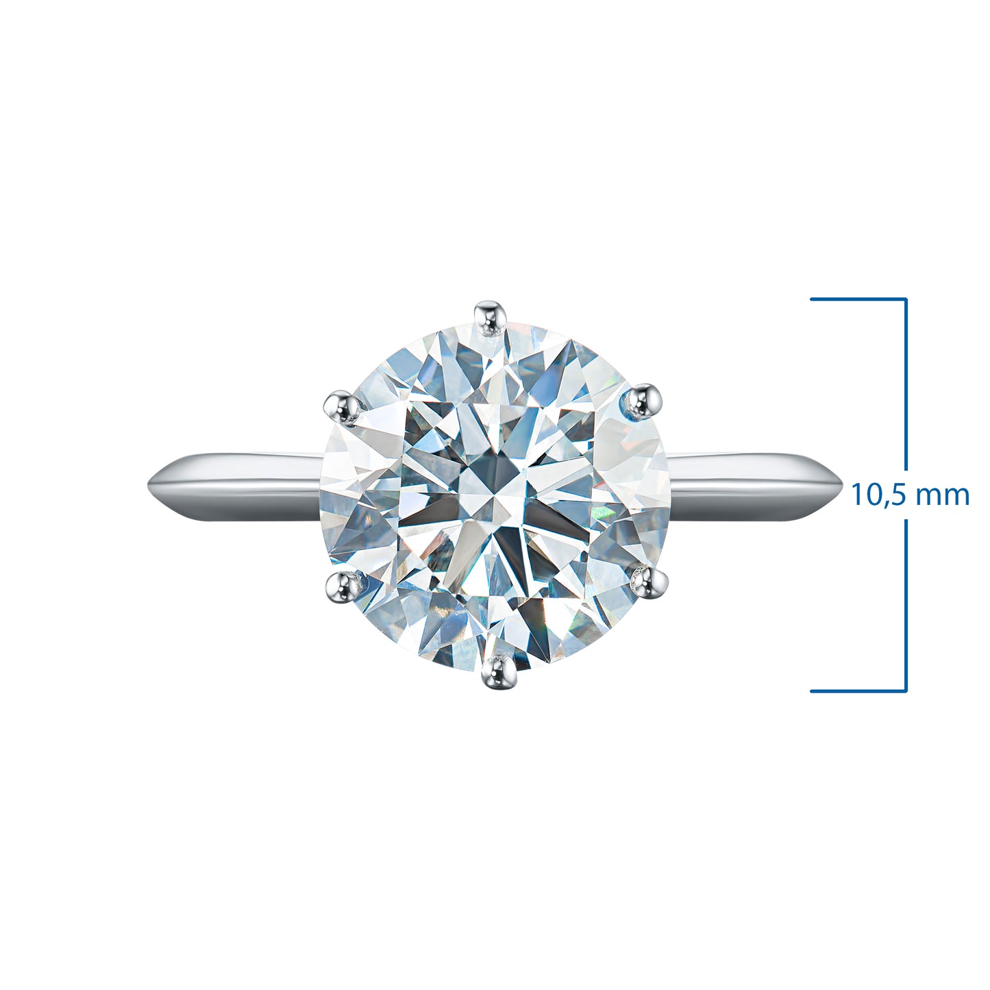 14K White Gold Ring with Lab-Created Diamonds 2.120 CT.TW