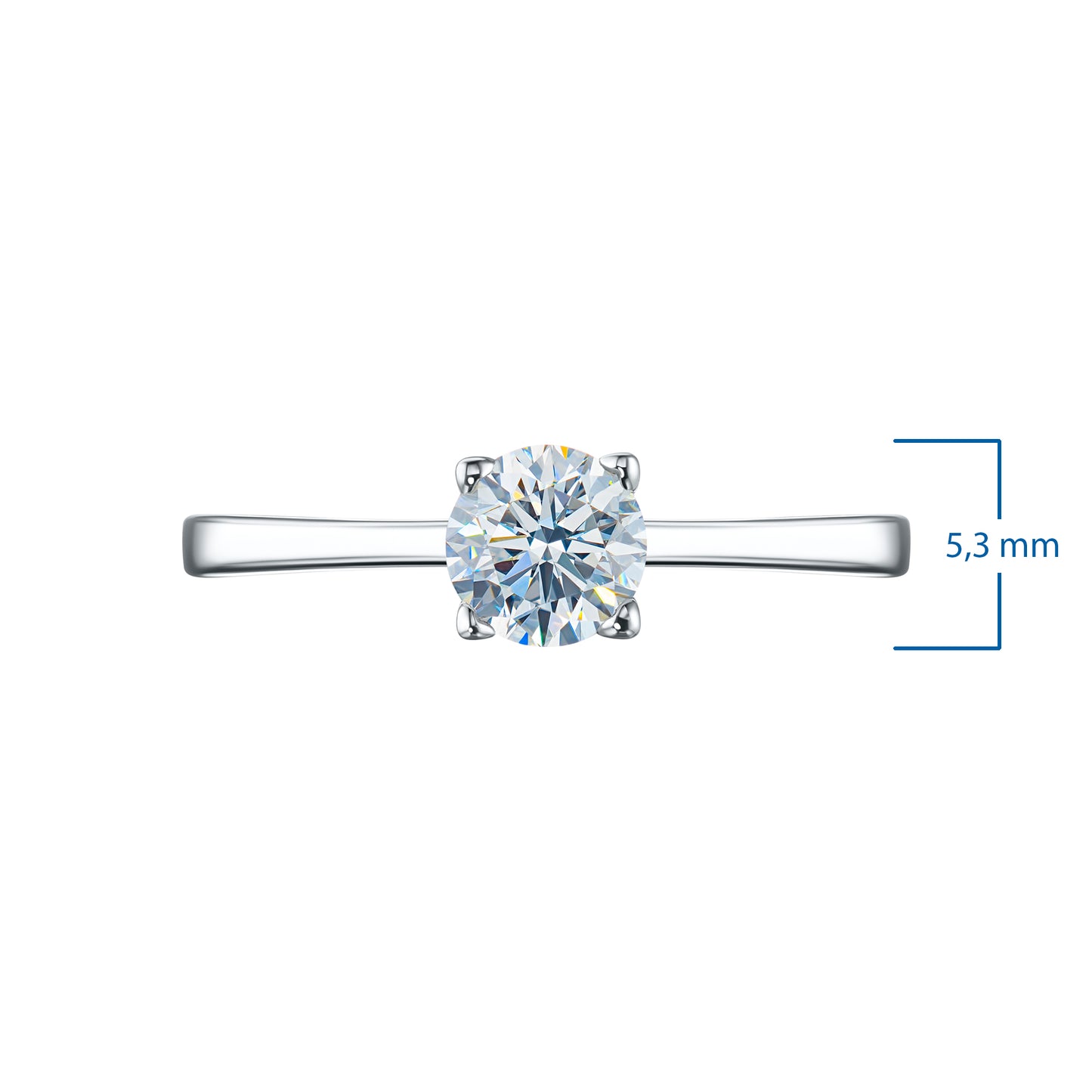 14K White Gold Ring with Lab-Created Diamonds 1.120 CT.TW