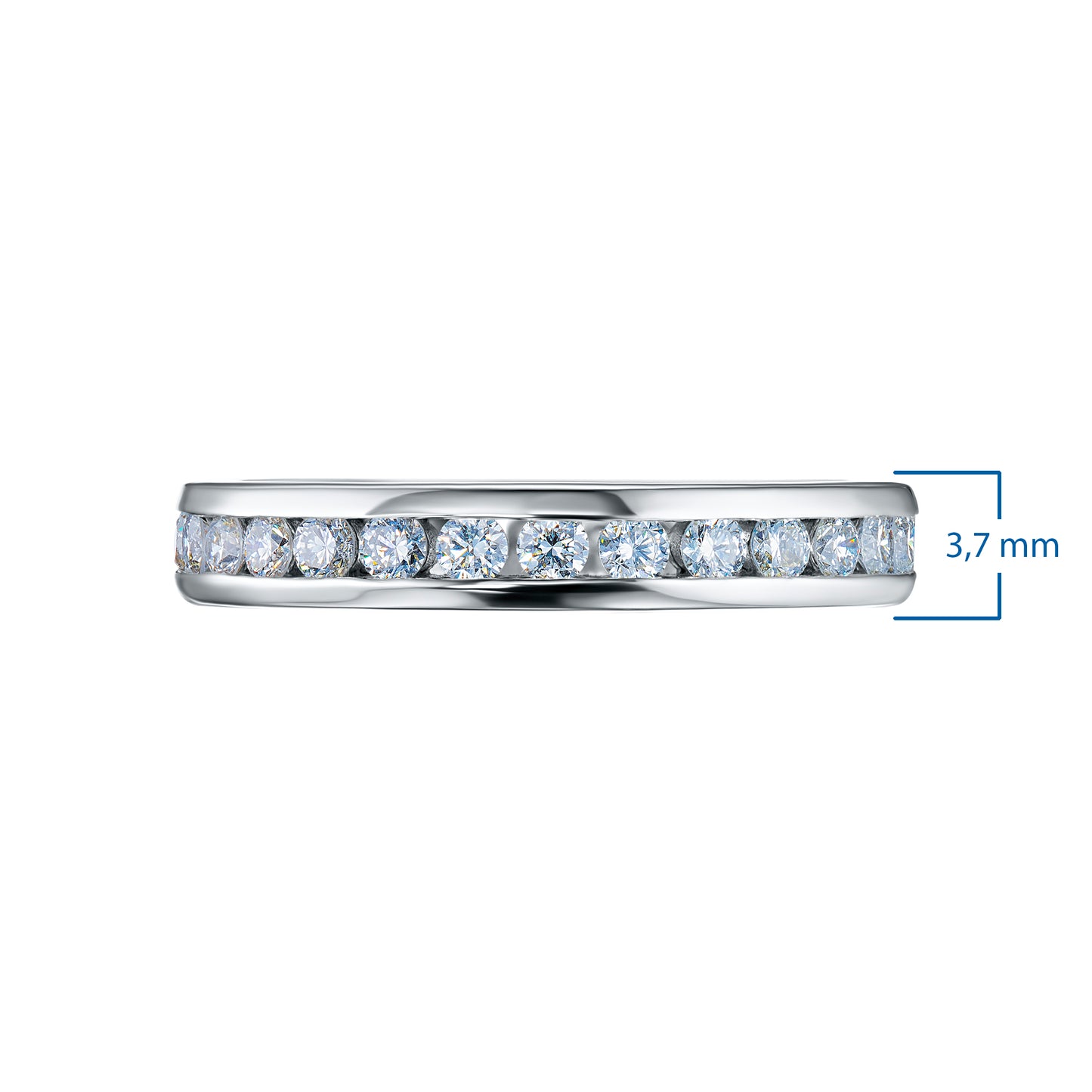 14K White Gold Without Nickel Ring with Lab-Created Diamonds 0.970 CT.TW