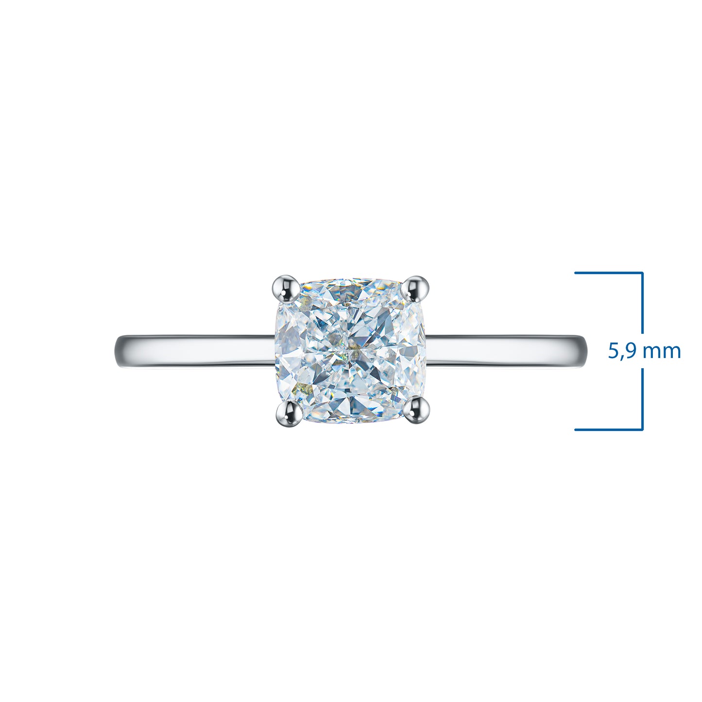 14K White Gold Ring with Lab-Created Diamonds 1.120 CT.TW