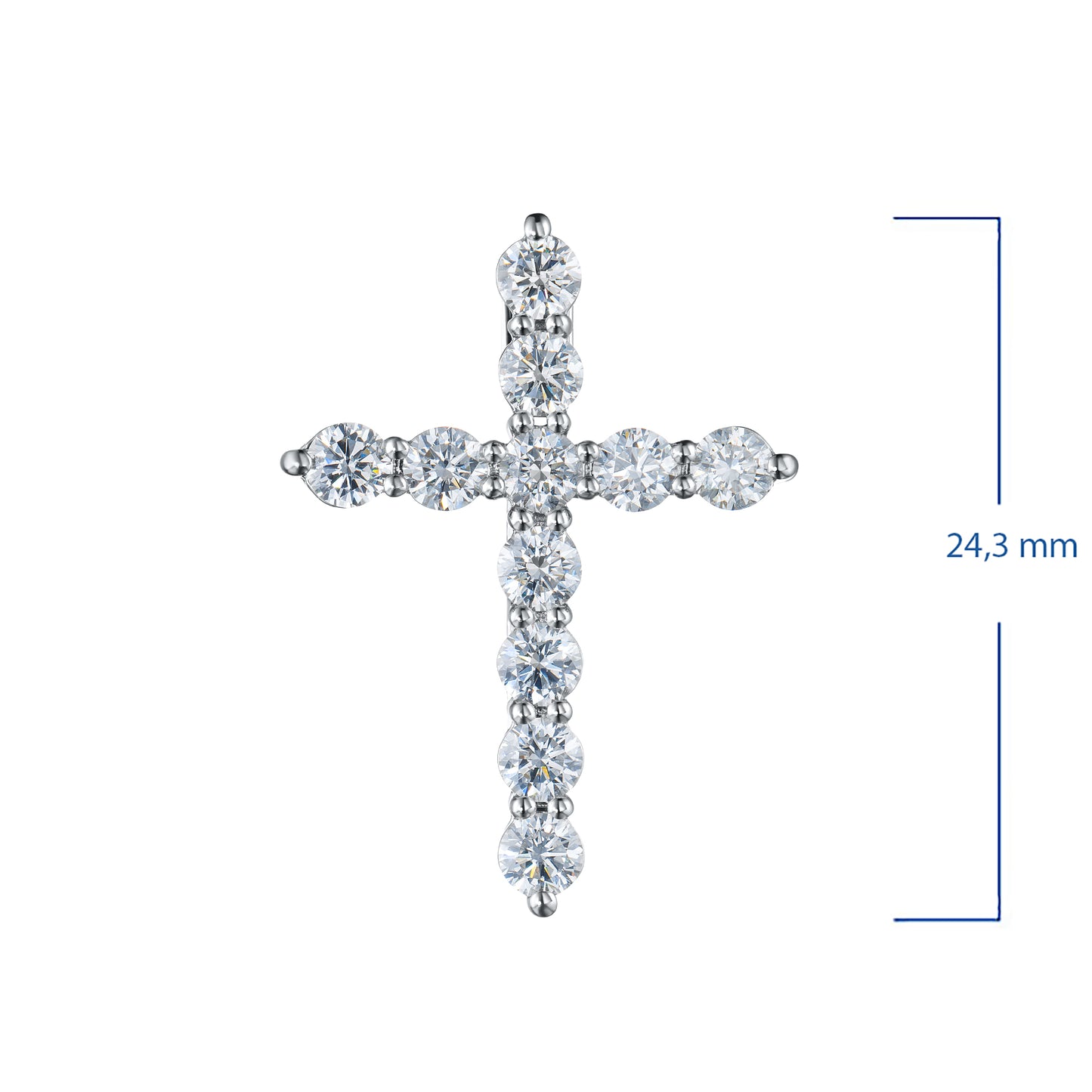 14K White Gold Pendant with Lab-Created Diamonds 1.310 CT.TW