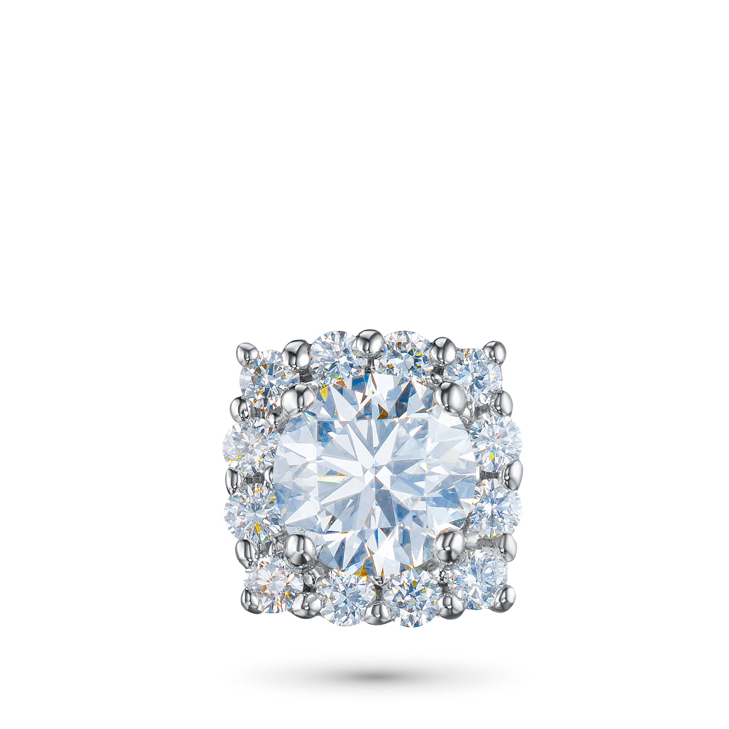14K White Gold Pendant with Lab-Created Diamonds 0.590 CT.TW