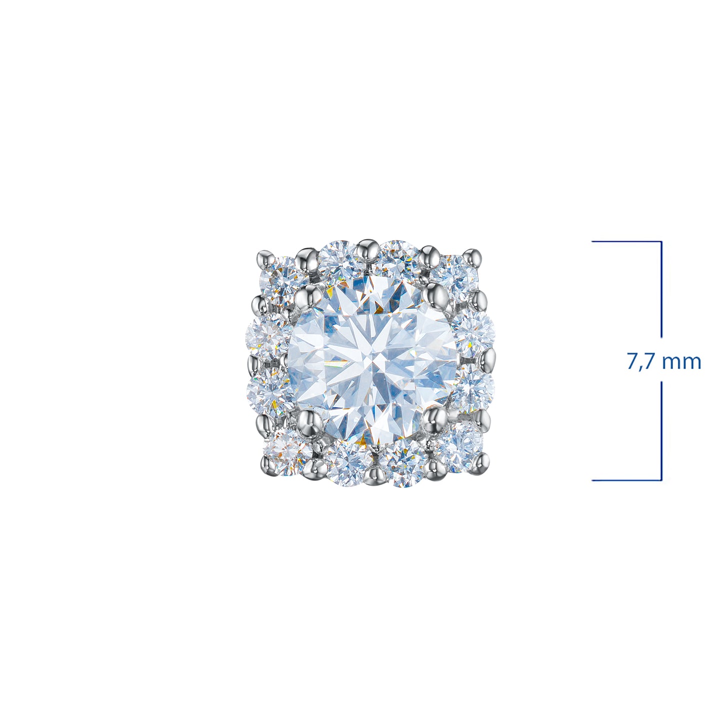 14K White Gold Pendant with Lab-Created Diamonds 0.590 CT.TW