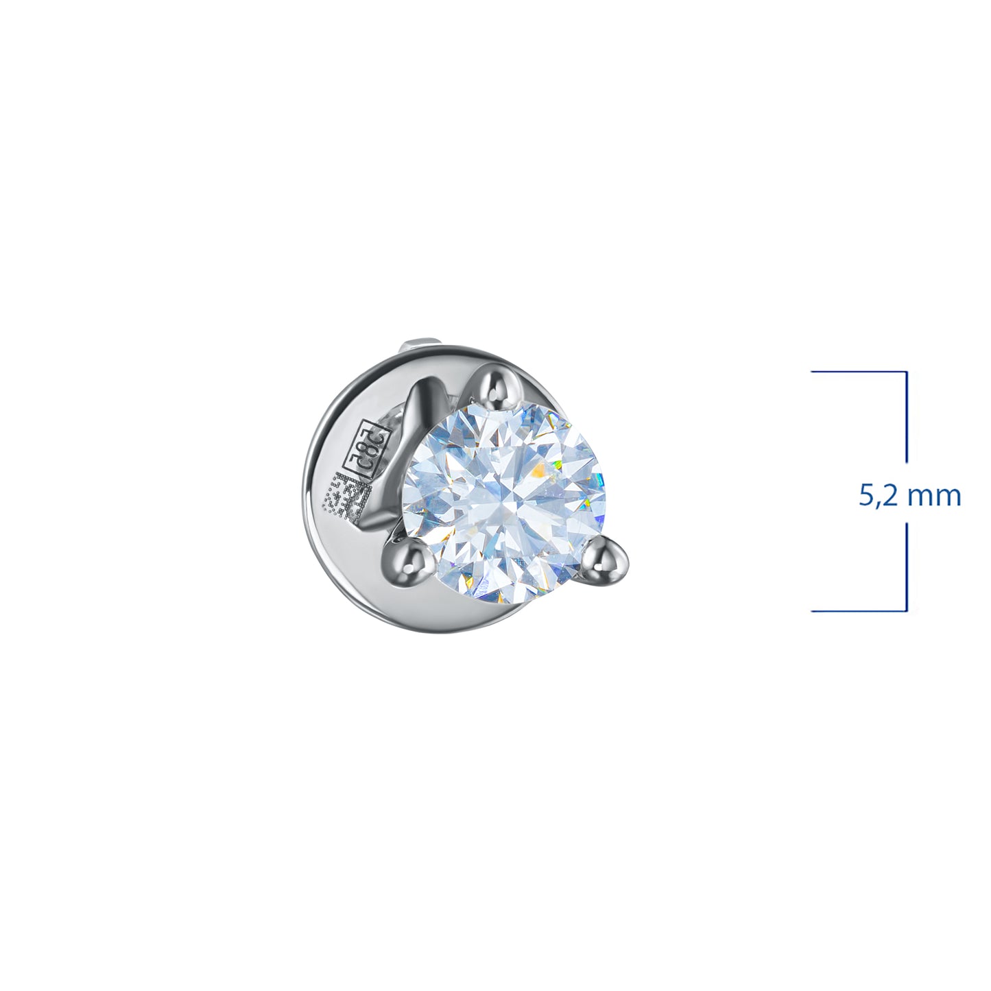 14K White Gold Earring Studs with Lab-Created Diamonds 1.490 CT.TW