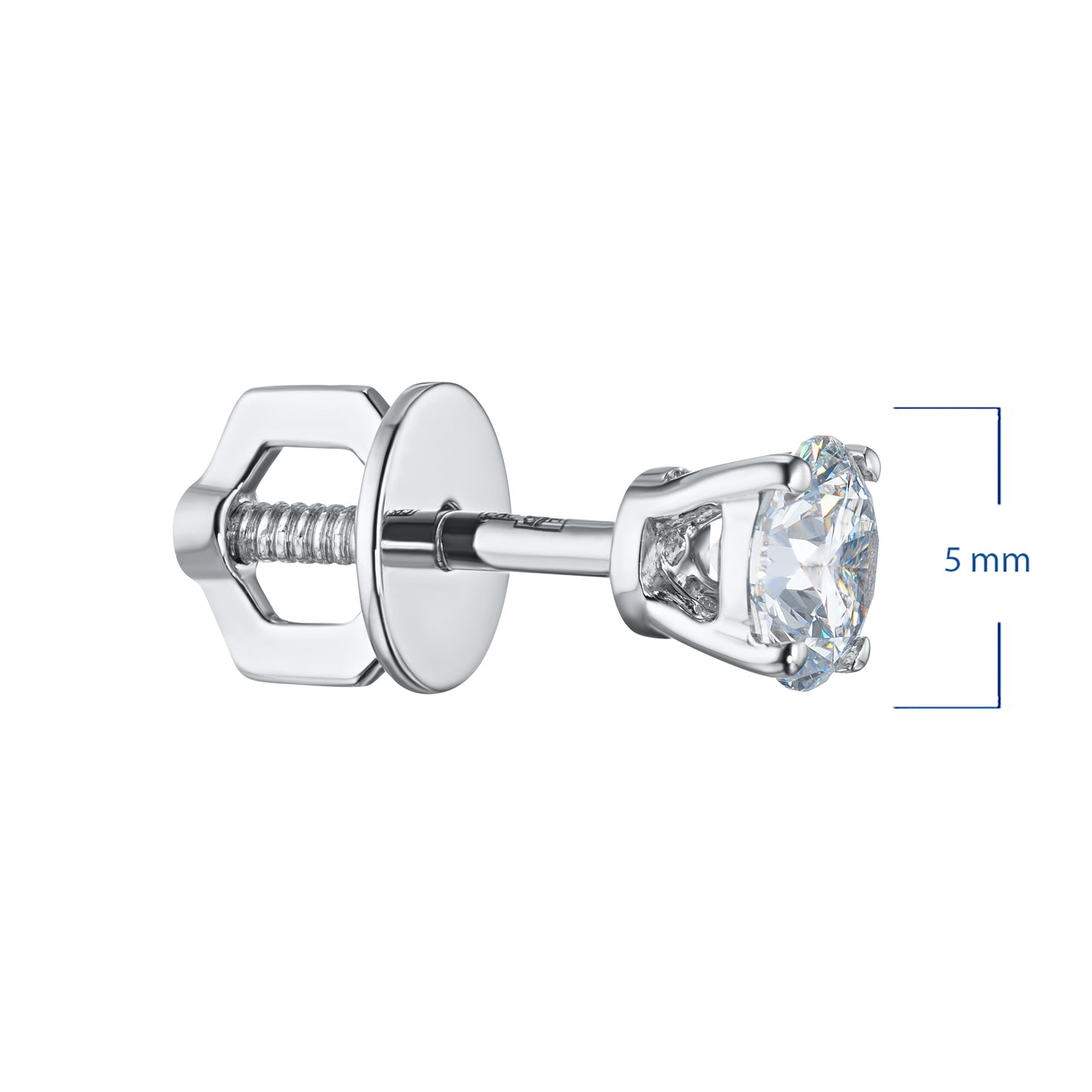 14K White Gold Earring Studs with Lab-Created Diamonds 1.090 CT.TW