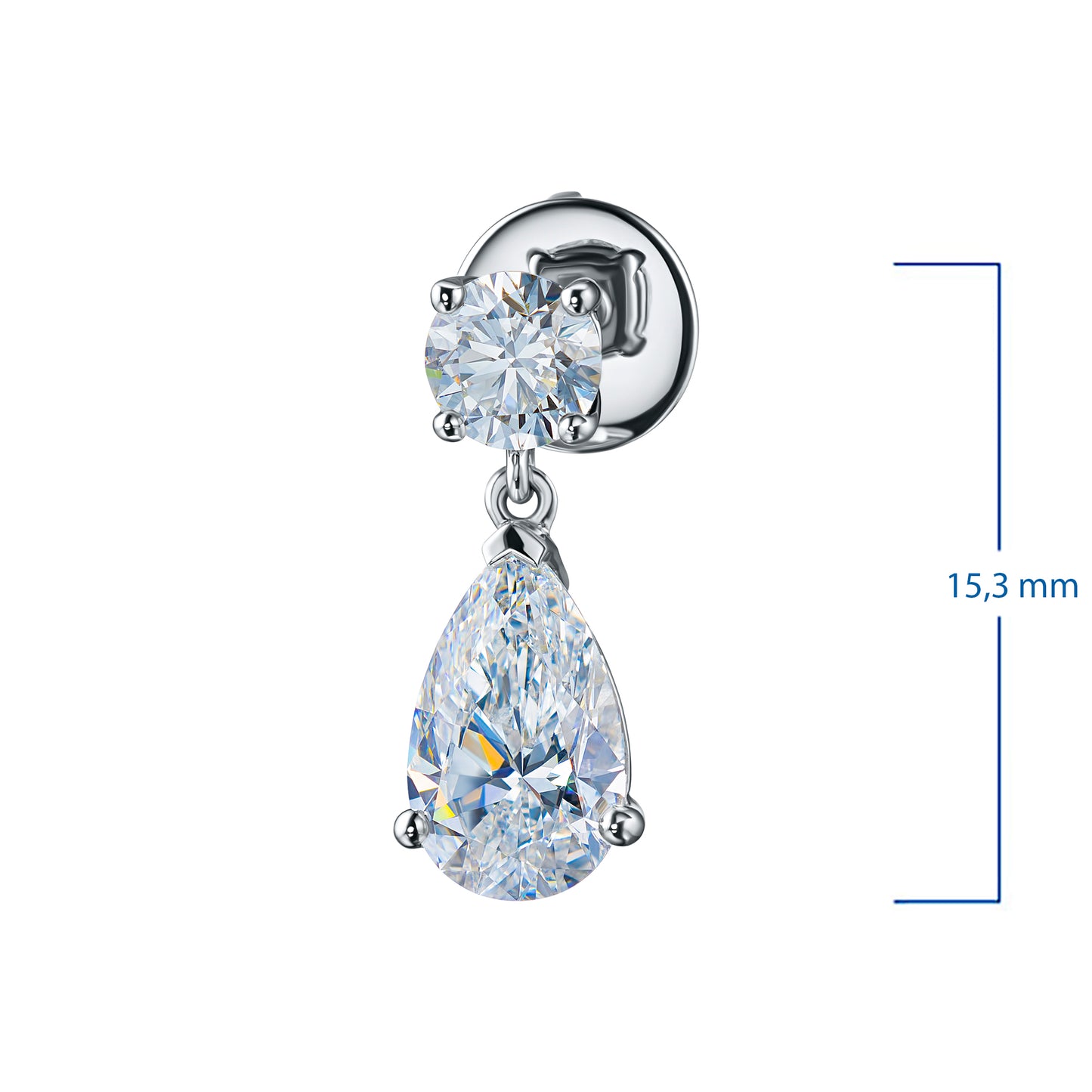 Sterling Silver Earring Studs with Emerald and Topaz 2.930 CT.TW