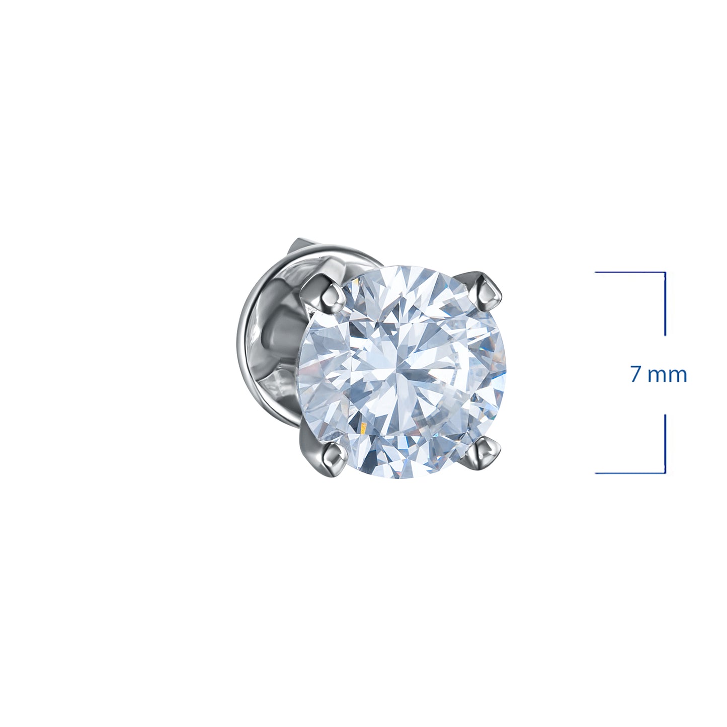 14K White Gold Earring Studs with Lab-Created Diamonds 2.240 CT.TW