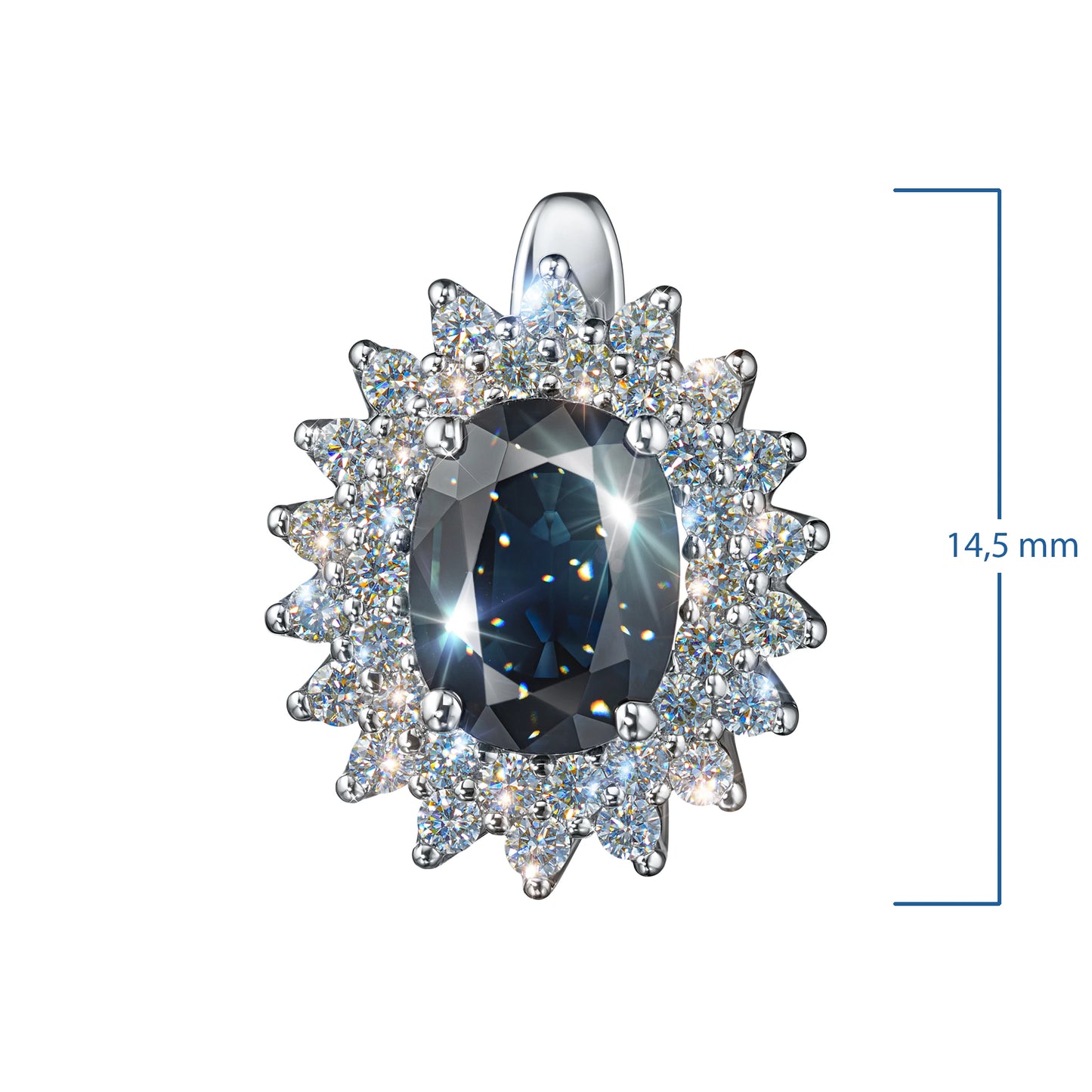14K White Gold Without Nickel Earrings with Lab-Created Diamonds 5.100 CT.TW