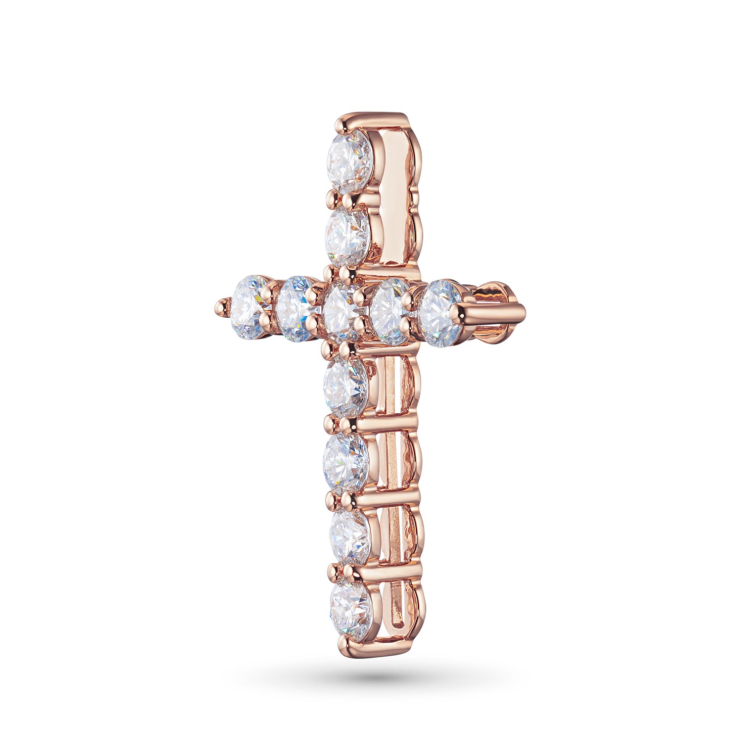 14K Yellow Gold Pendant with Lab-Created Diamonds