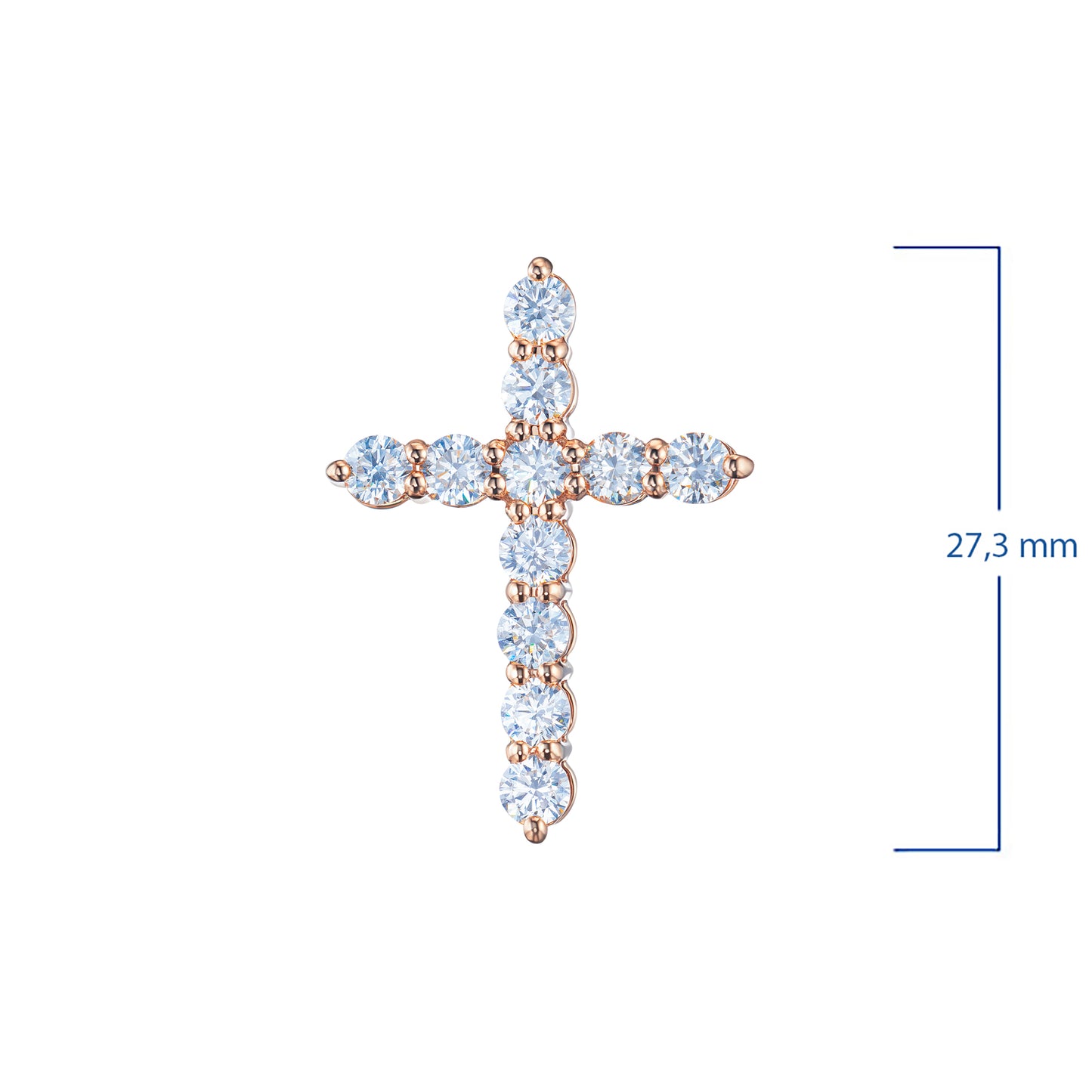 14K Yellow Gold Pendant with Lab-Created Diamonds