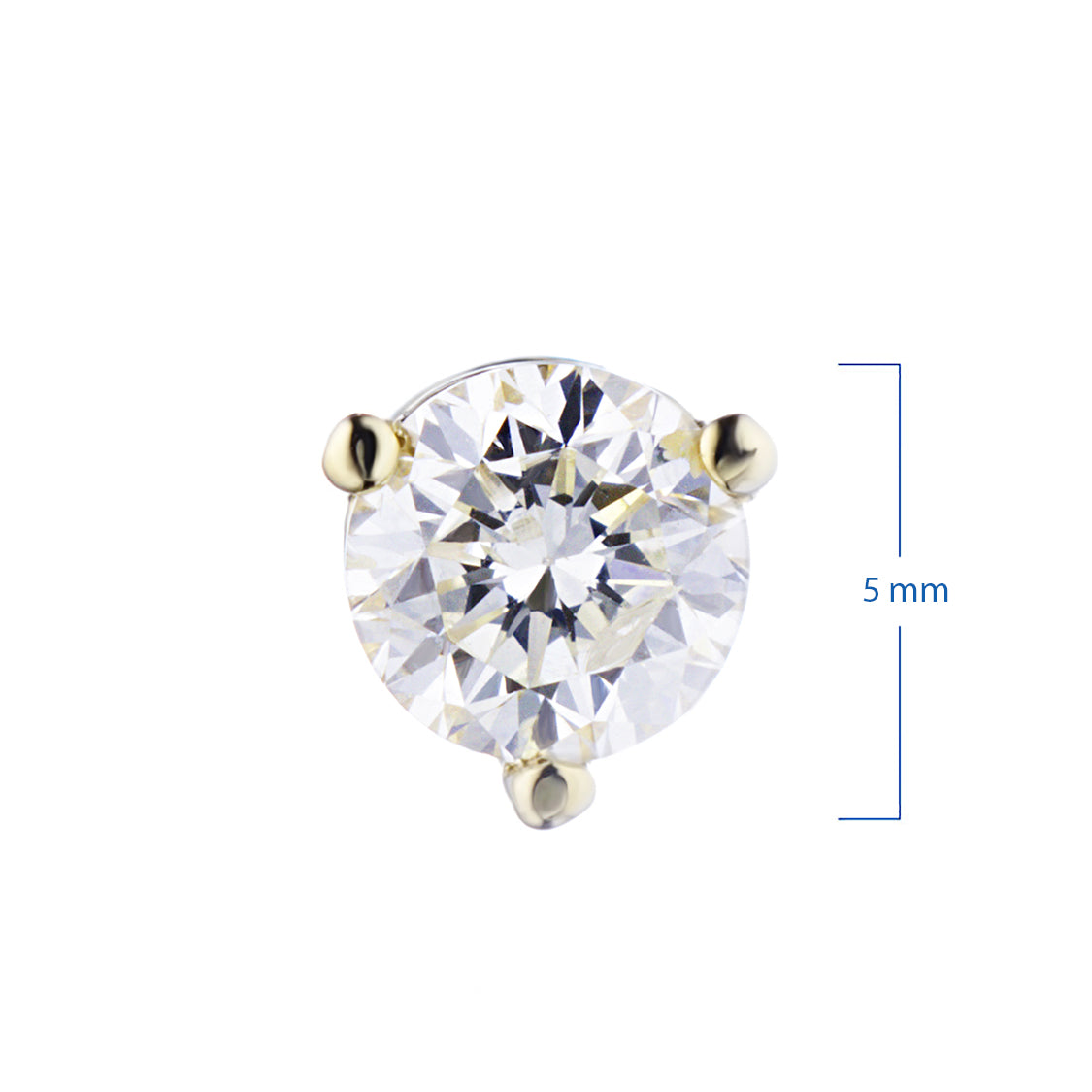 14K Yellow Gold Pendant with Lab-Created Diamonds