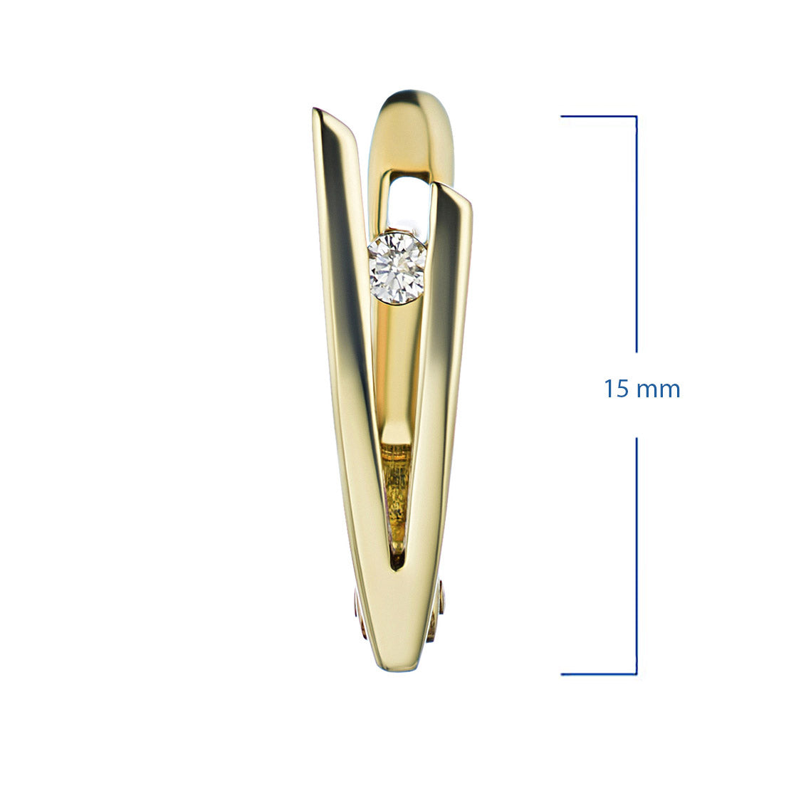 14K Yellow Gold Earrings with Lab-Created Diamonds